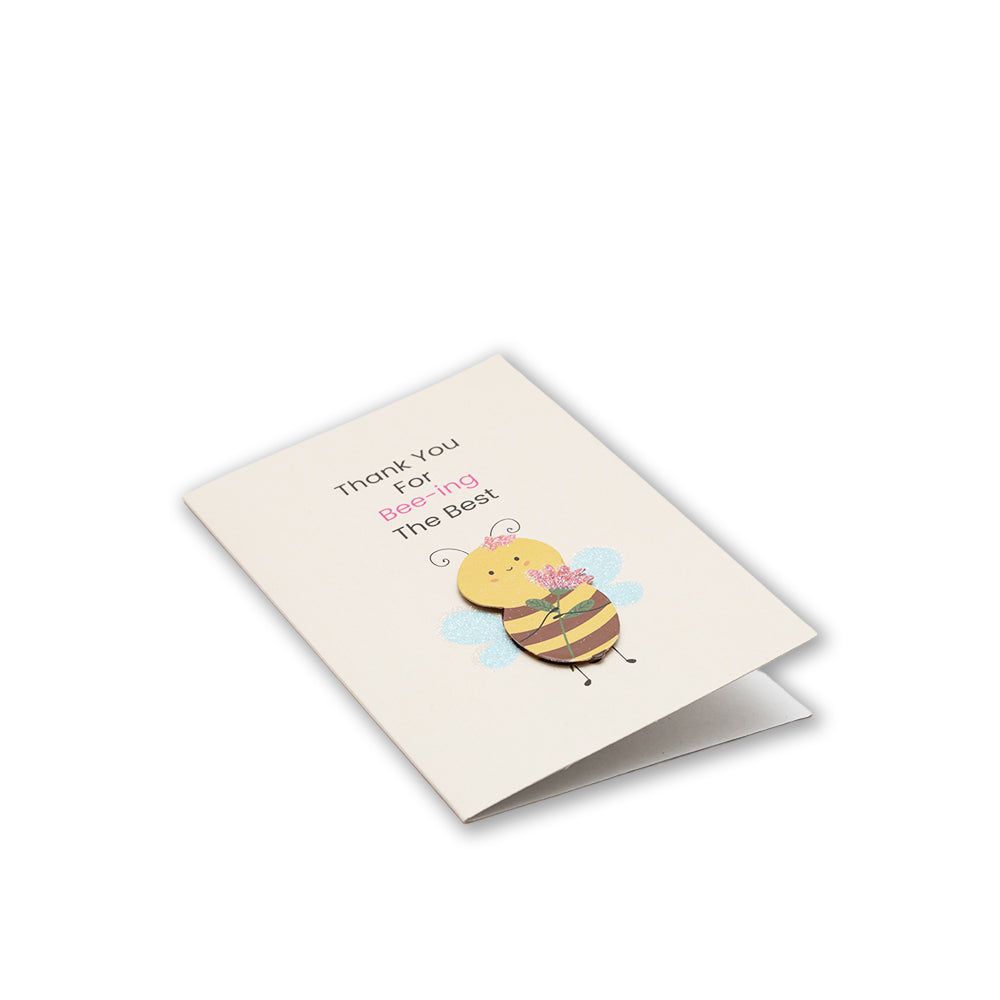 Greeting Card & Envelope Bee-ing The Best 4 X 6 inch