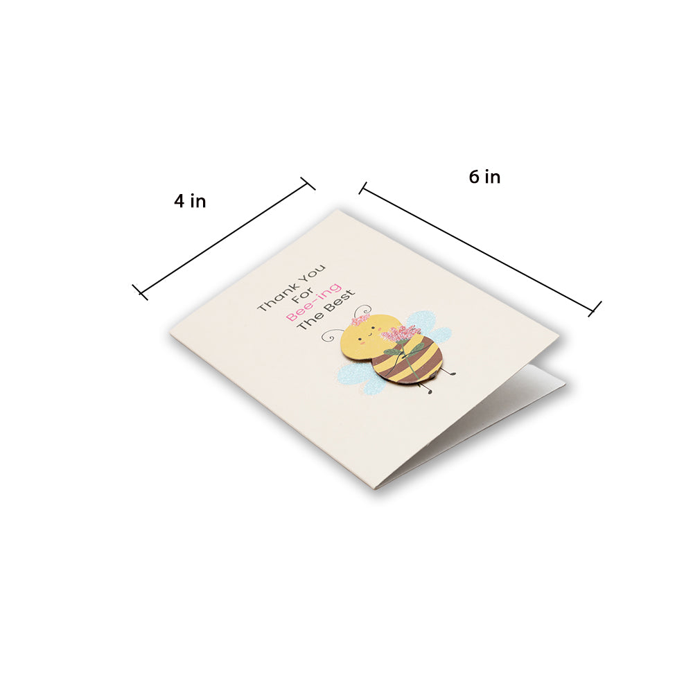 Greeting Card & Envelope Bee-ing The Best 4 X 6 inch