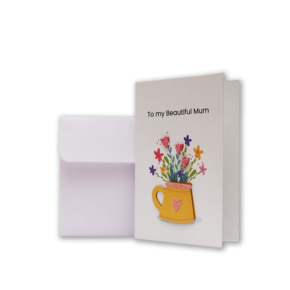 Greeting Card & Envelope Beautiful Mum 4 X 6 inch