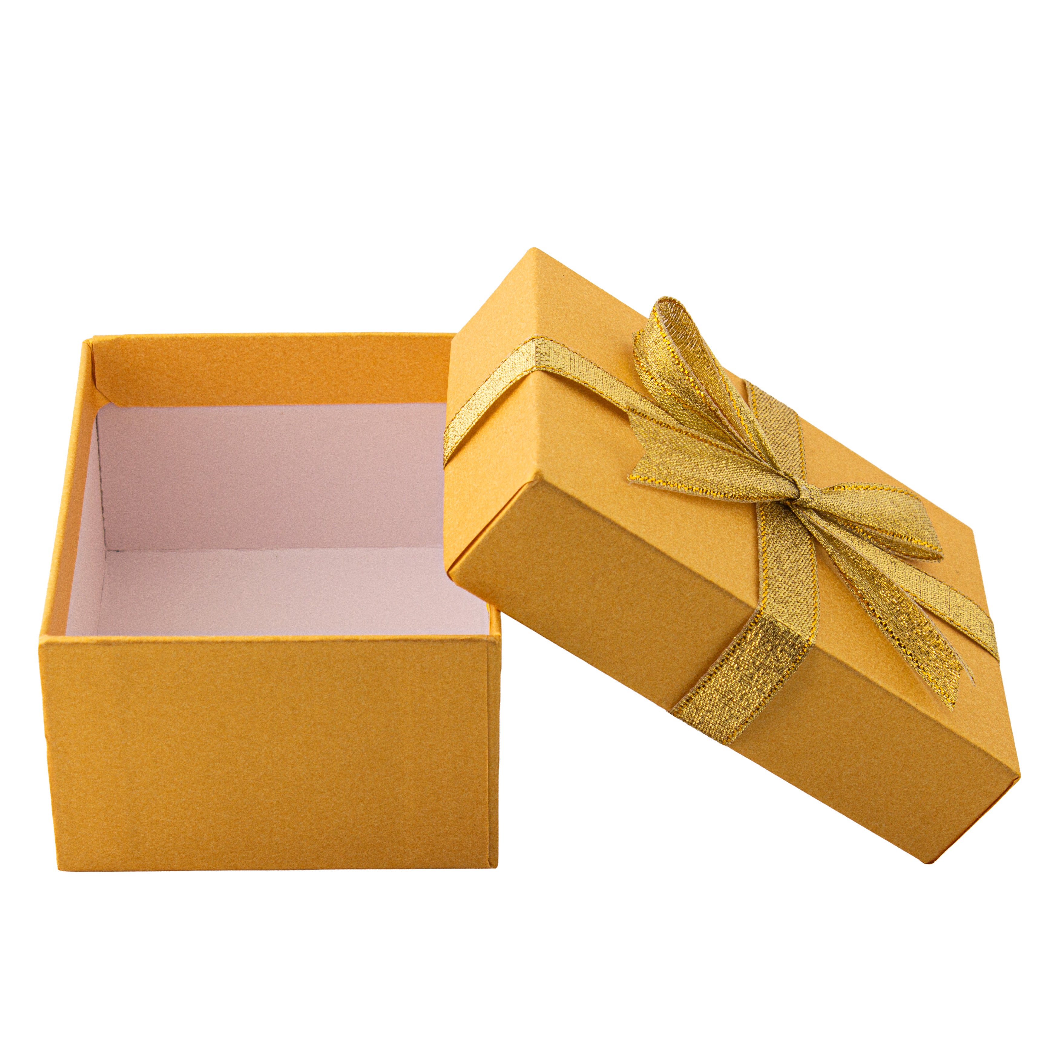 Gift Box with Bow Golden Sparkle L10.5 X W8 X D5.4cm 1 Box