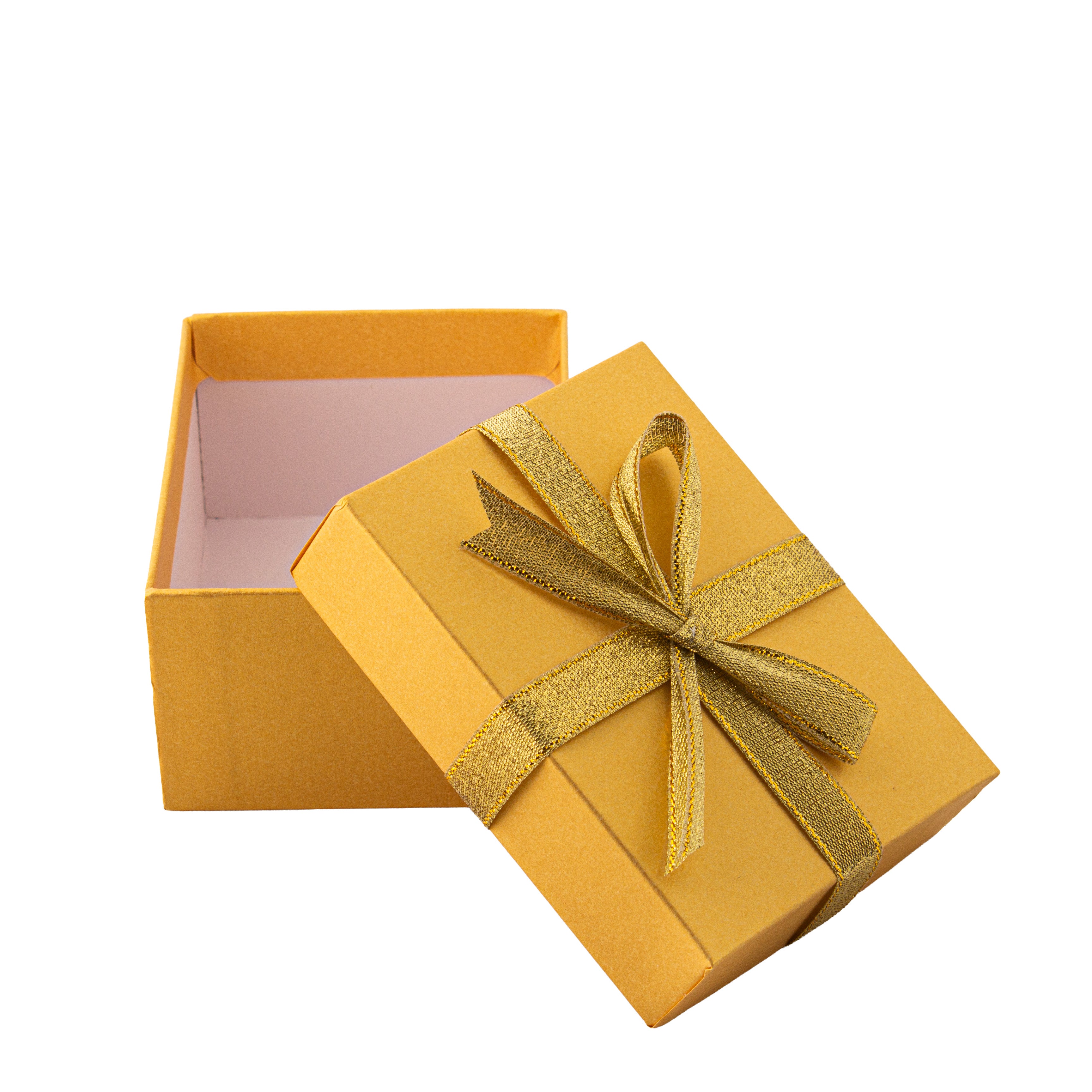 Gift Box with Bow Golden Sparkle L10.5 X W8 X D5.4cm 1 Box