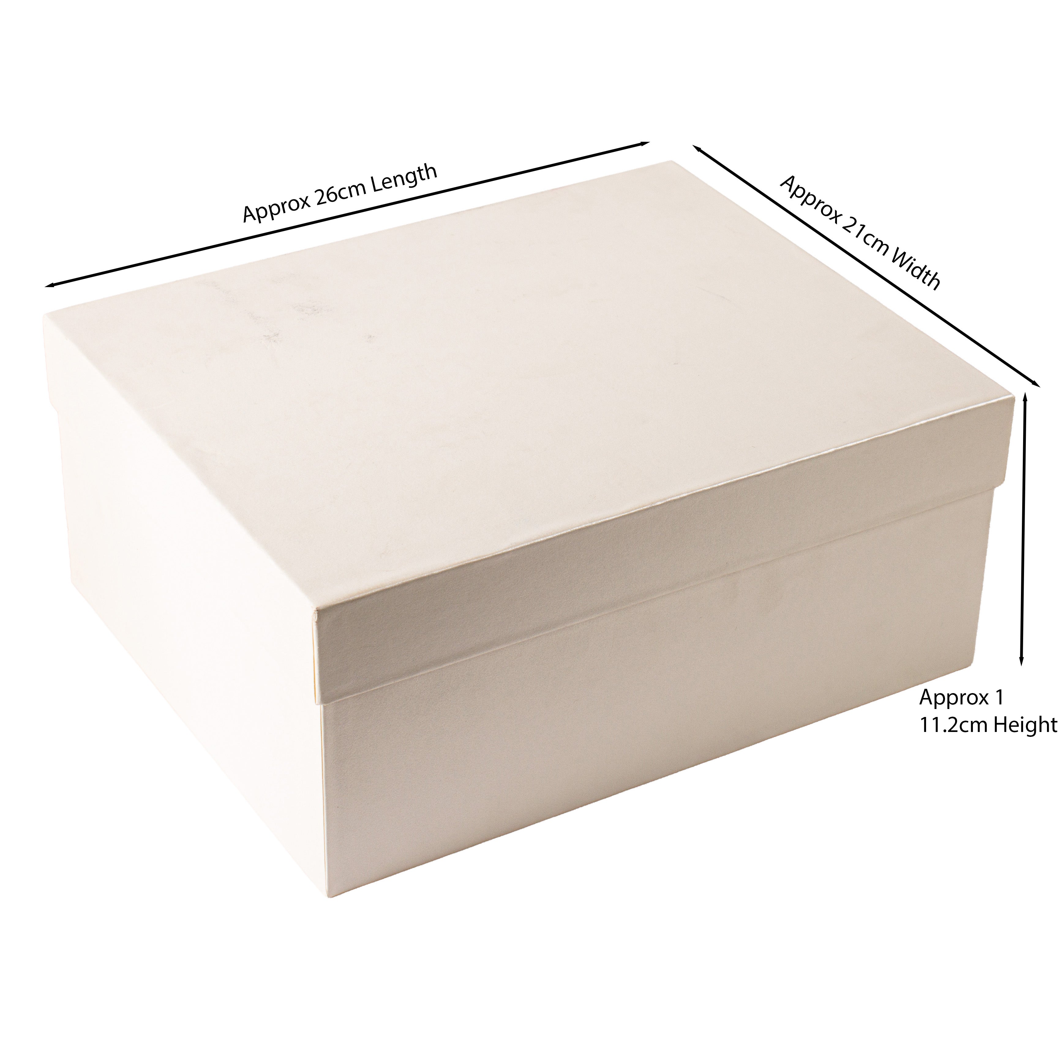 Gift Box Silver Sparkle L25.5 X W20.5 X D13cm 1 Box