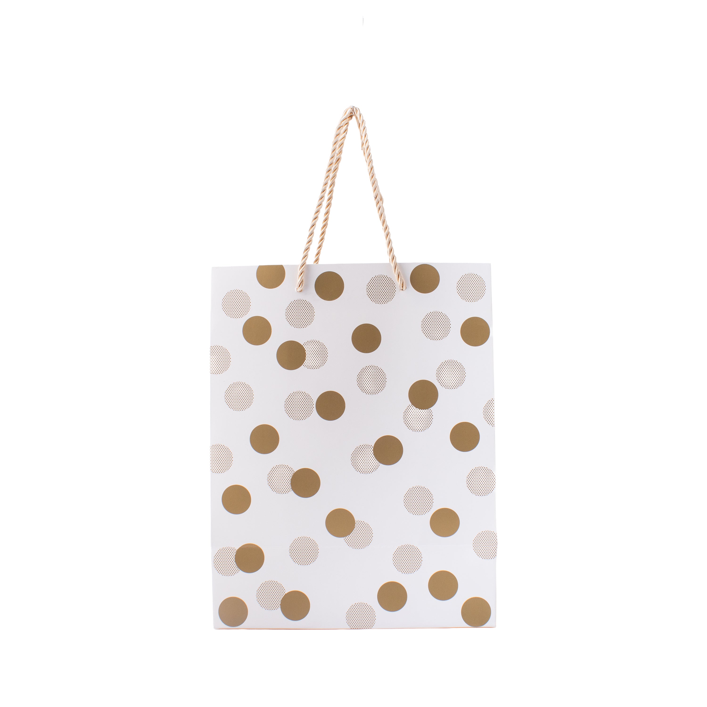 Foil Printed Paper Gift Bag Polka Dot 18 X 23 X 10cm 1pc