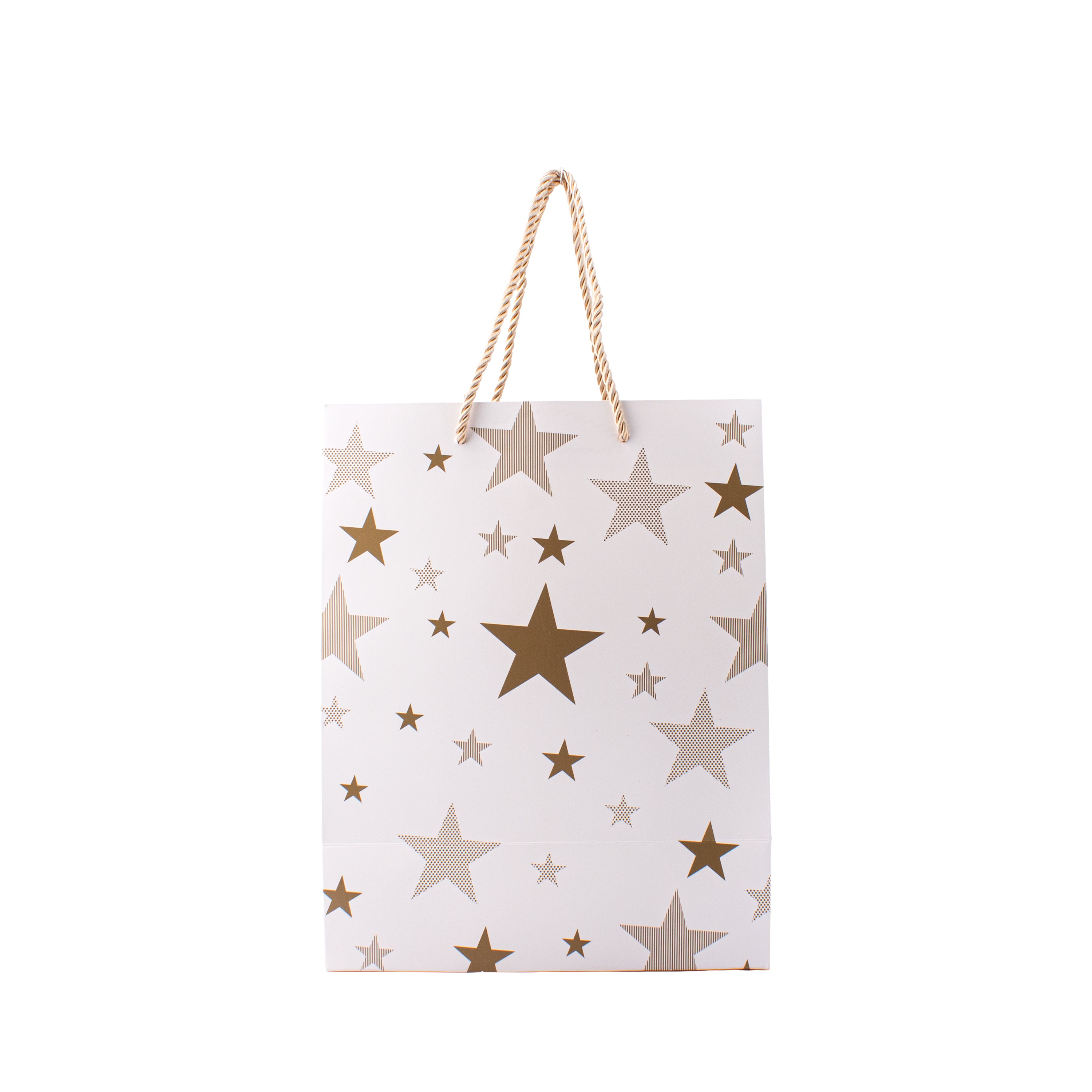 Foil Printed Paper Gift Bag Stars 31 X 42 X 12cm 1pc