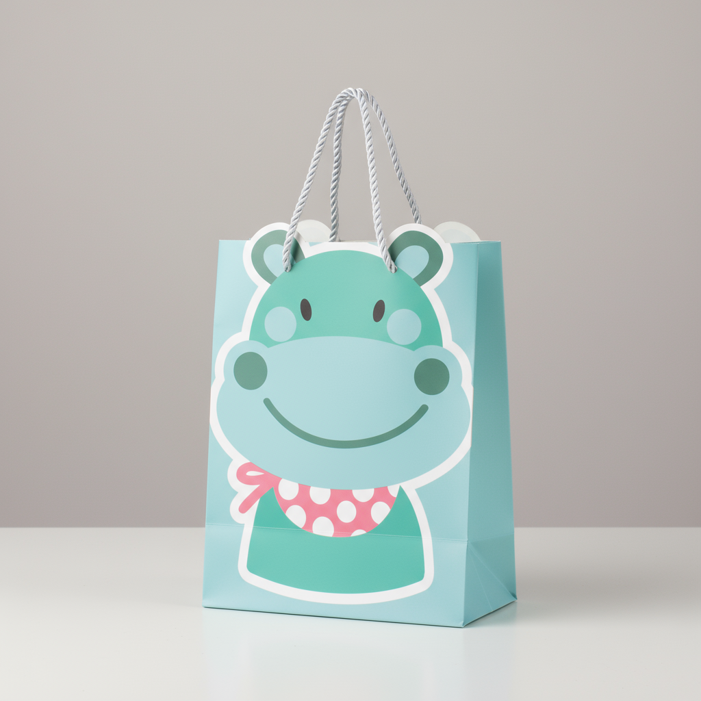 Paper Gift Bag Frog 23 X 18 X 10cm 1pc