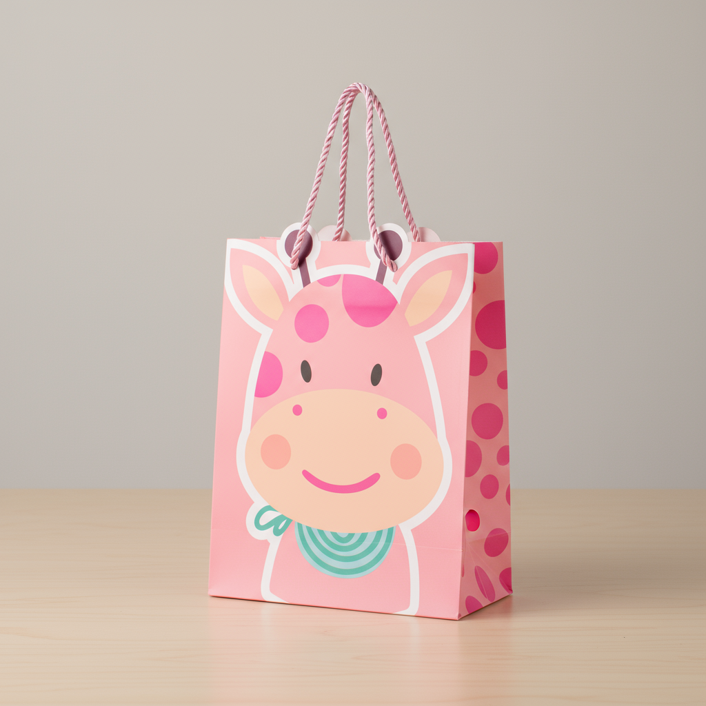 Paper Gift Bag Cow 23 X 18 X 10cm 1pc