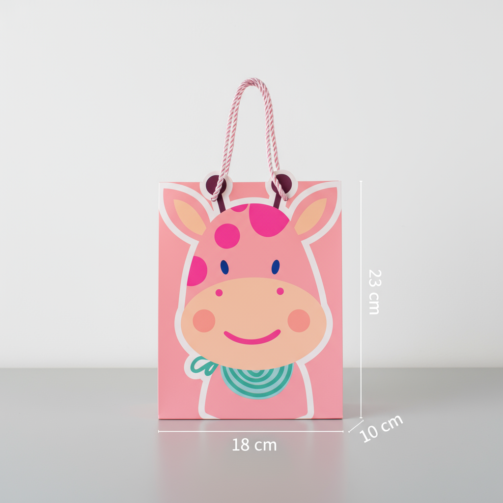 Paper Gift Bag Cow 23 X 18 X 10cm 1pc