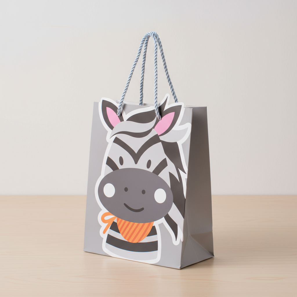 Paper Gift Bag Zebra 23 X 18 X 10cm 1pc