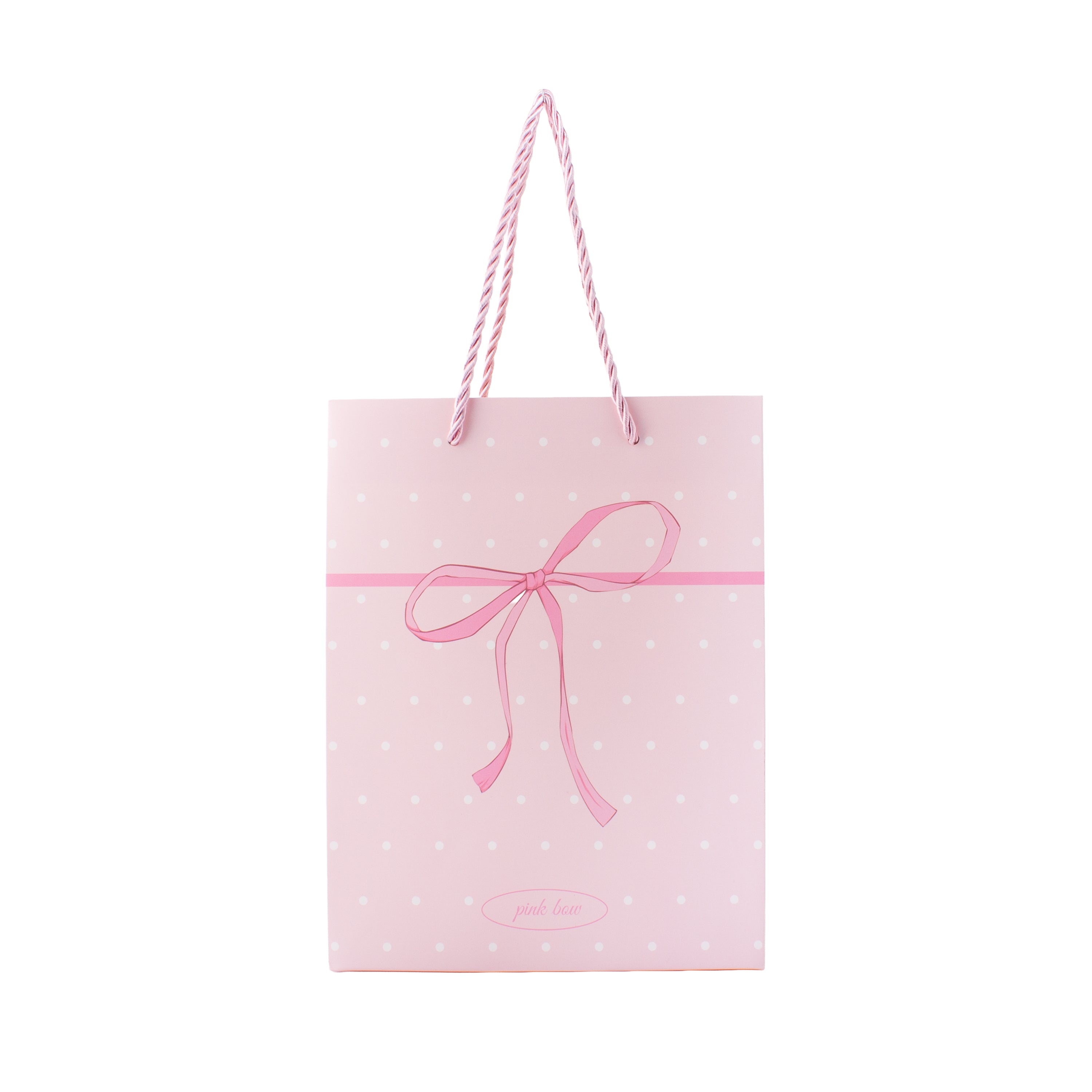 Paper Gift Bag Striped with Bow 23 X 18 X 10cm 1pc
