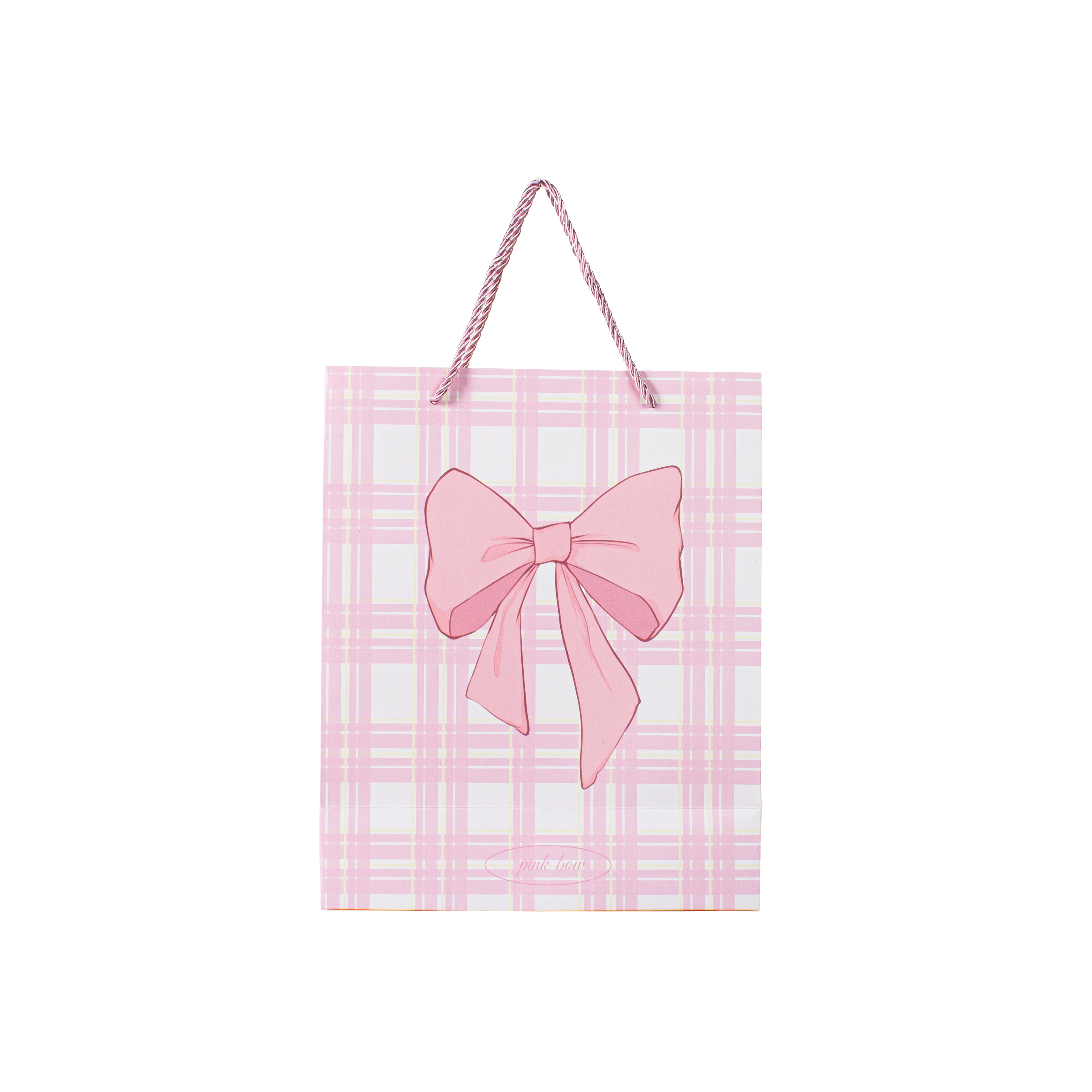 Paper Gift Bag Striped with Bow 32 X 26 X 12cm 1pc