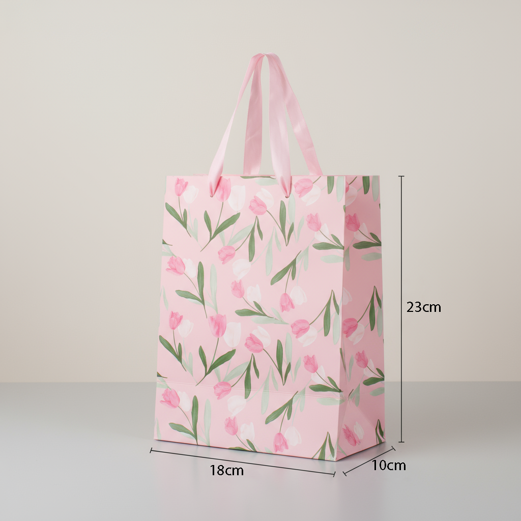 Paper Gift Bag Tulip Delight 23 X 18 X 10cm 1pc