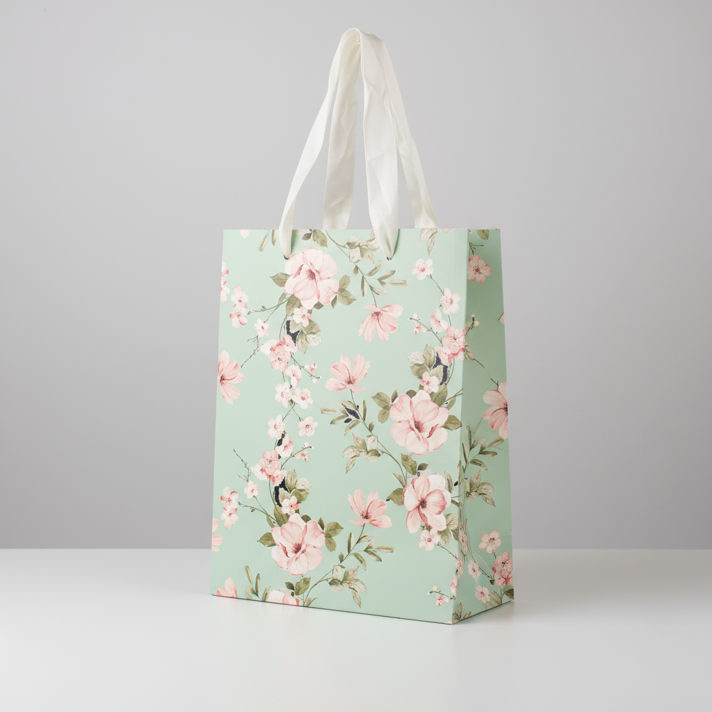 Paper Gift Bag Wild Blossom 23 X 18 X 10cm 1pc