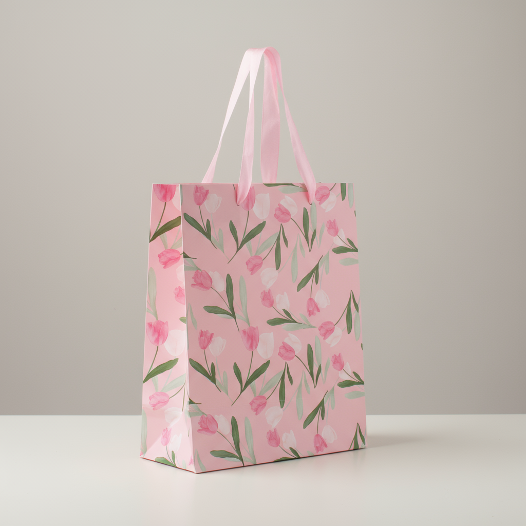 Paper Gift Bag Sunny Tulips 23 X 18 X 10cm 1pc