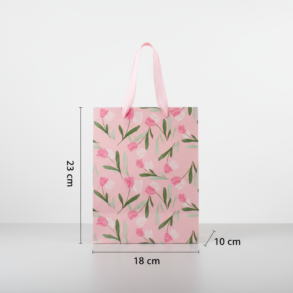 Paper Gift Bag Sunny Tulips 23 X 18 X 10cm 1pc