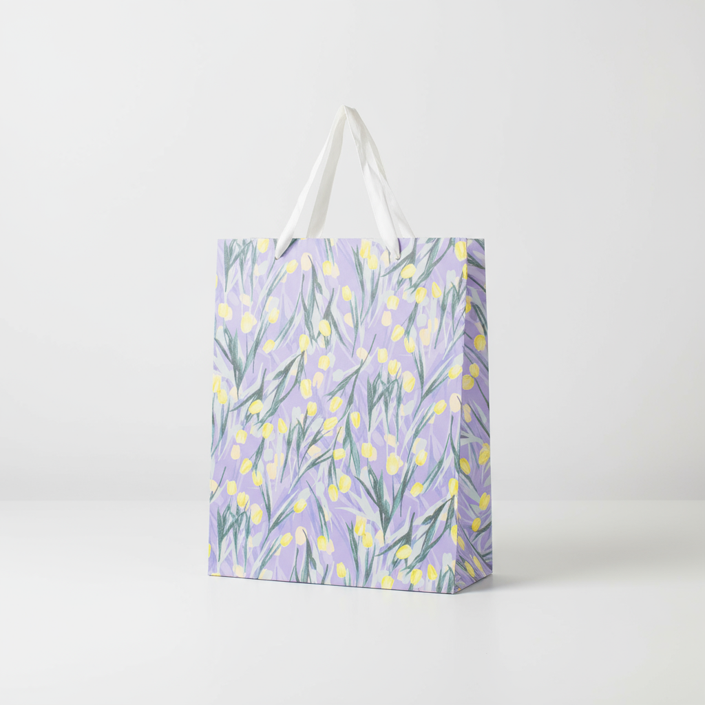Paper Gift Bag Sunny Tulips 32 X 26 X 12cm 1pc