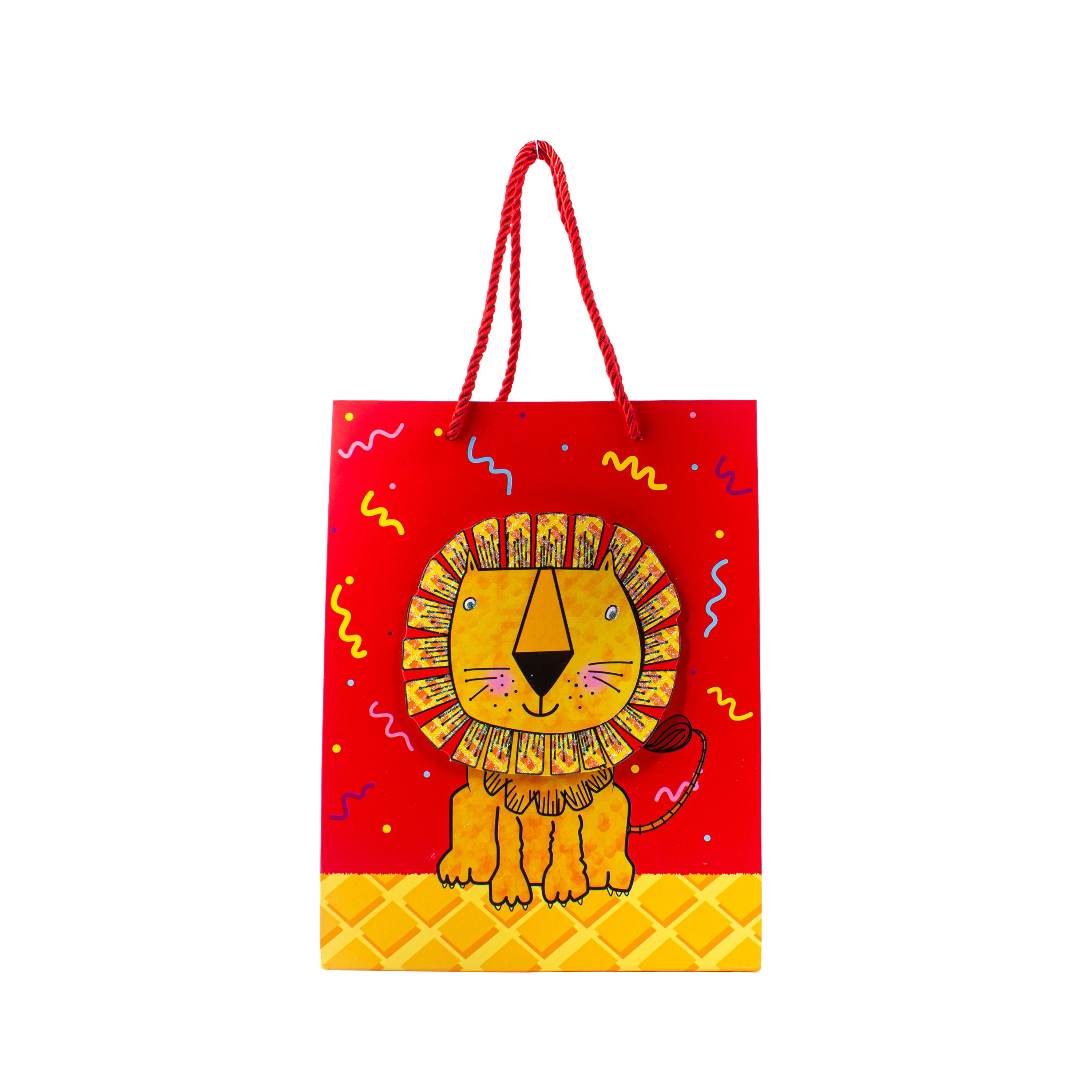 3D Paper Gift Bag Lion 32 X 25.5 X 11cm 1pc