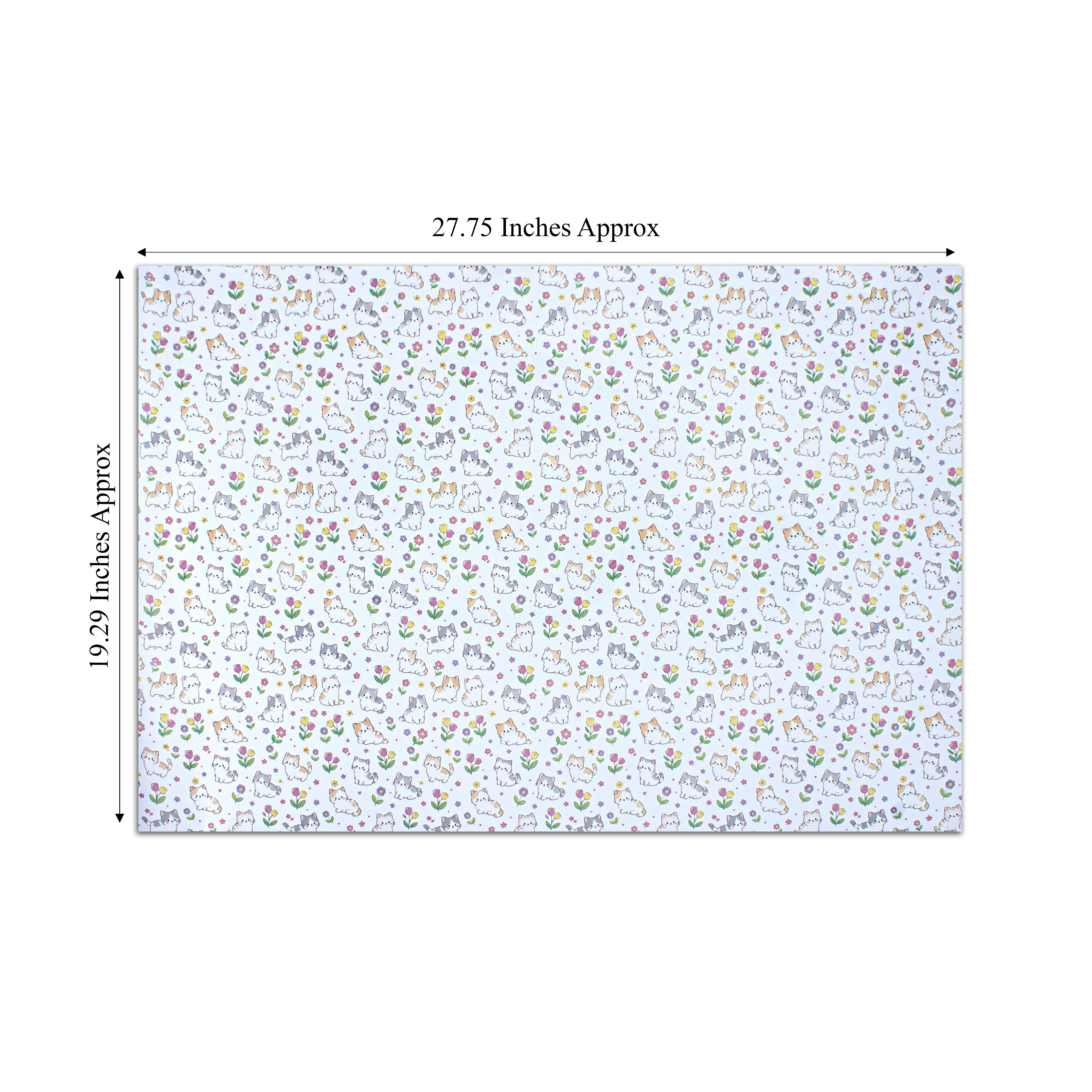 Gift Wrapping Paper Playful Kitty 27.75 x 19.29inch 1 Sheet