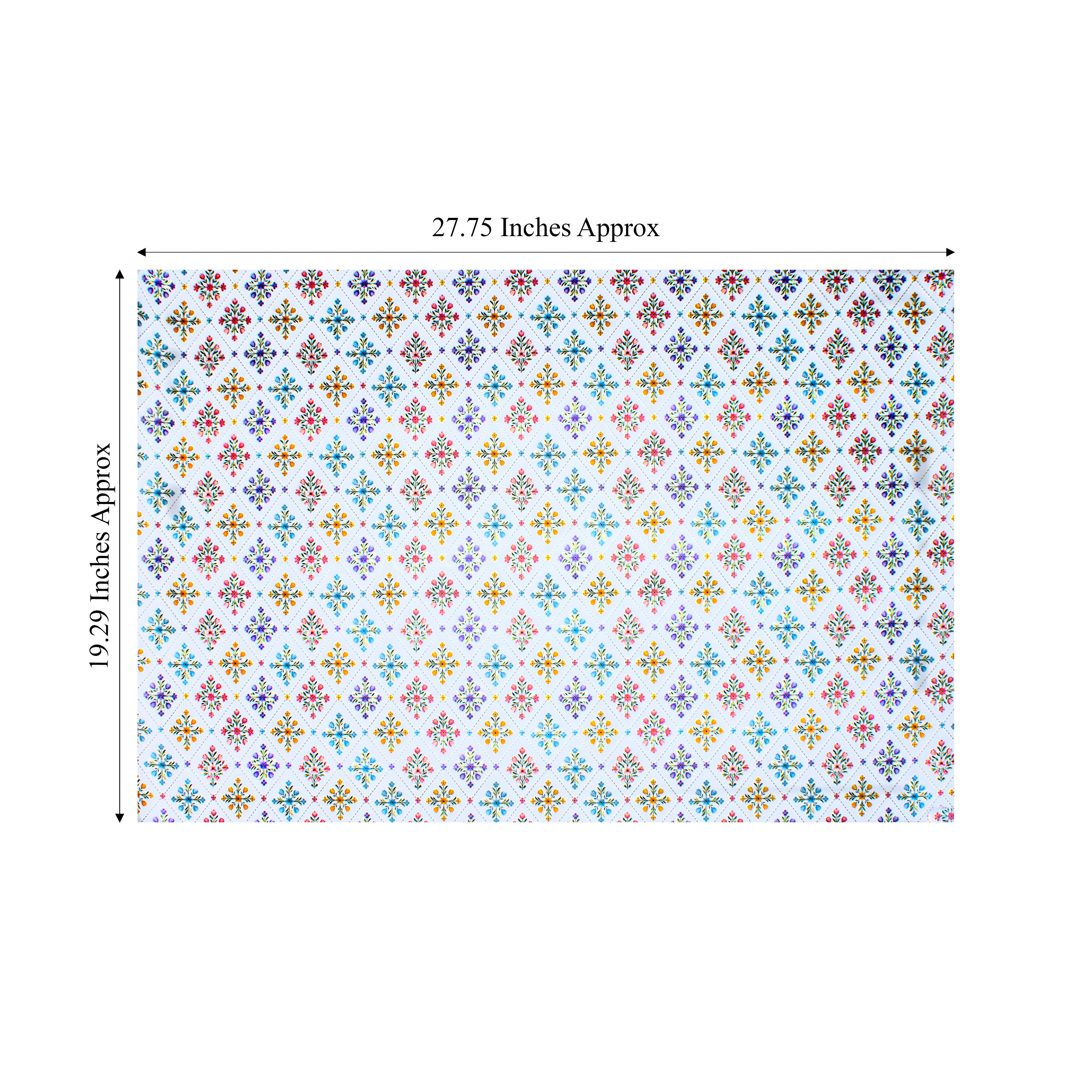 Gift Wrapping Paper Floral Medallions 27.75 X 19.29inch 1 Sheet