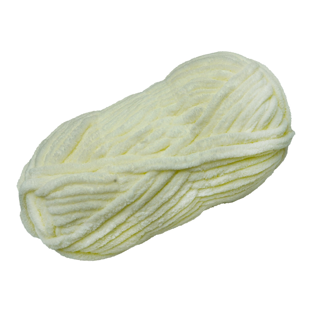 Snuggly Blanket Knitting/Crochet Yarn 100% Polyester Lemon Cream 50m 100g