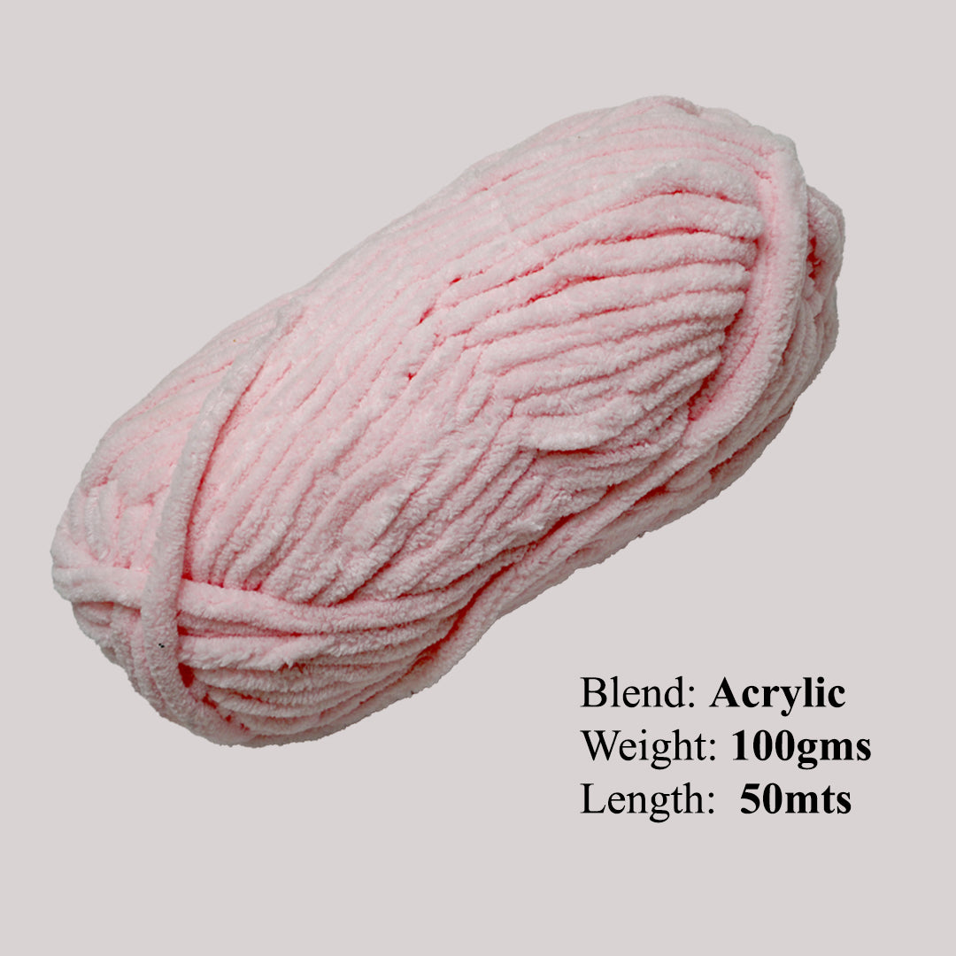 Snuggly Blanket Knitting/Crochet Yarn 100% Polyester Light Pink 50m 100g