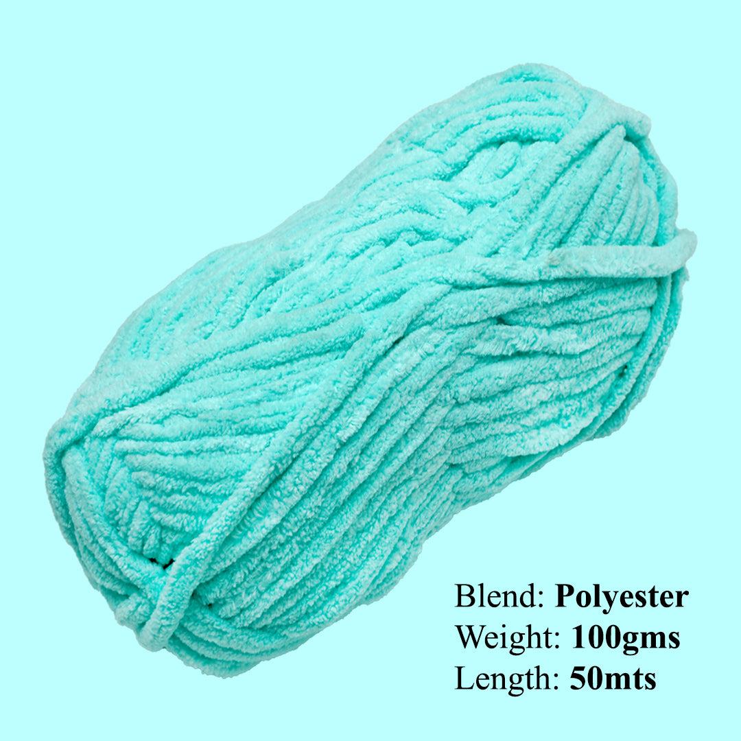 Snuggly Blanket Knitting/Crochet Yarn 100% Polyester Iceberg Blue 50m 100g