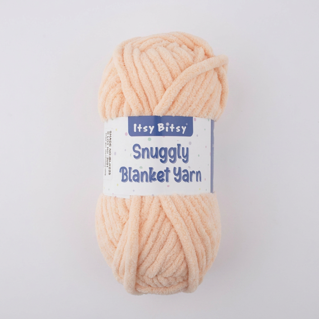 Snuggly Blanket Knitting/Crochet Yarn 100% Polyester Light Peach 50m 100g