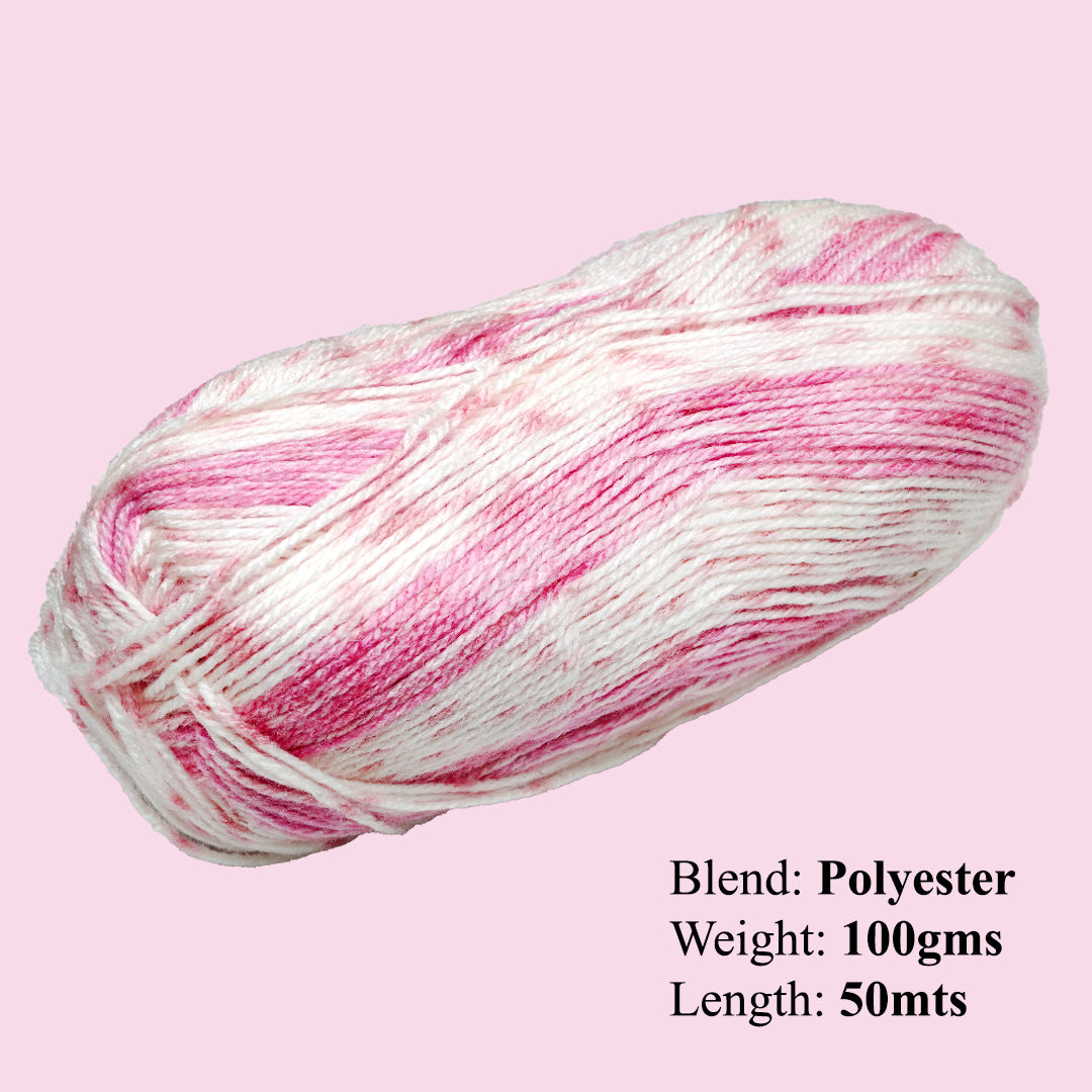 Snuggly Blanket Knitting/Crochet Yarn 100% Polyester Orchid Rose Multi Colour 50m 100g