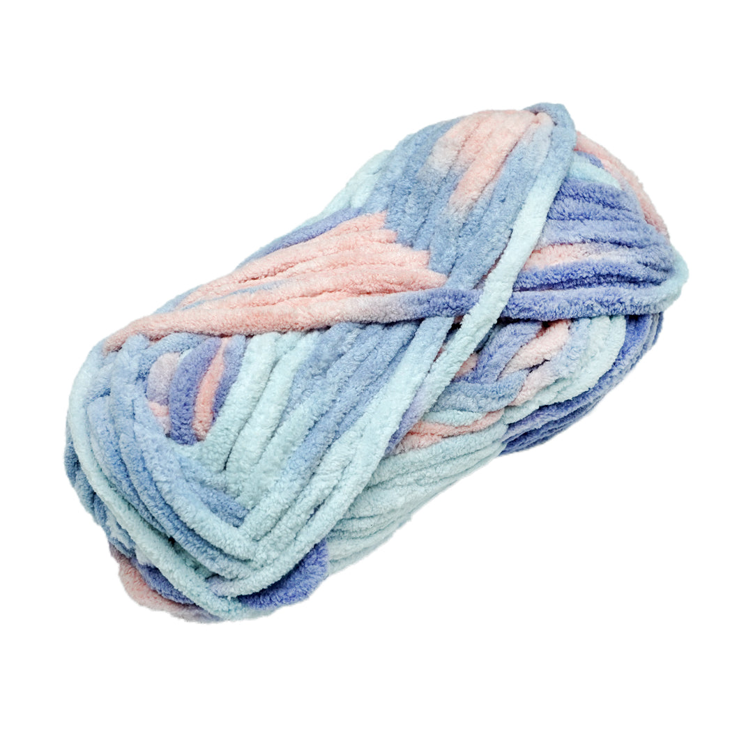 Snuggly Blanket Knitting/Crochet Yarn 100% Polyester Grey Marble Multi Colour 50m 100g