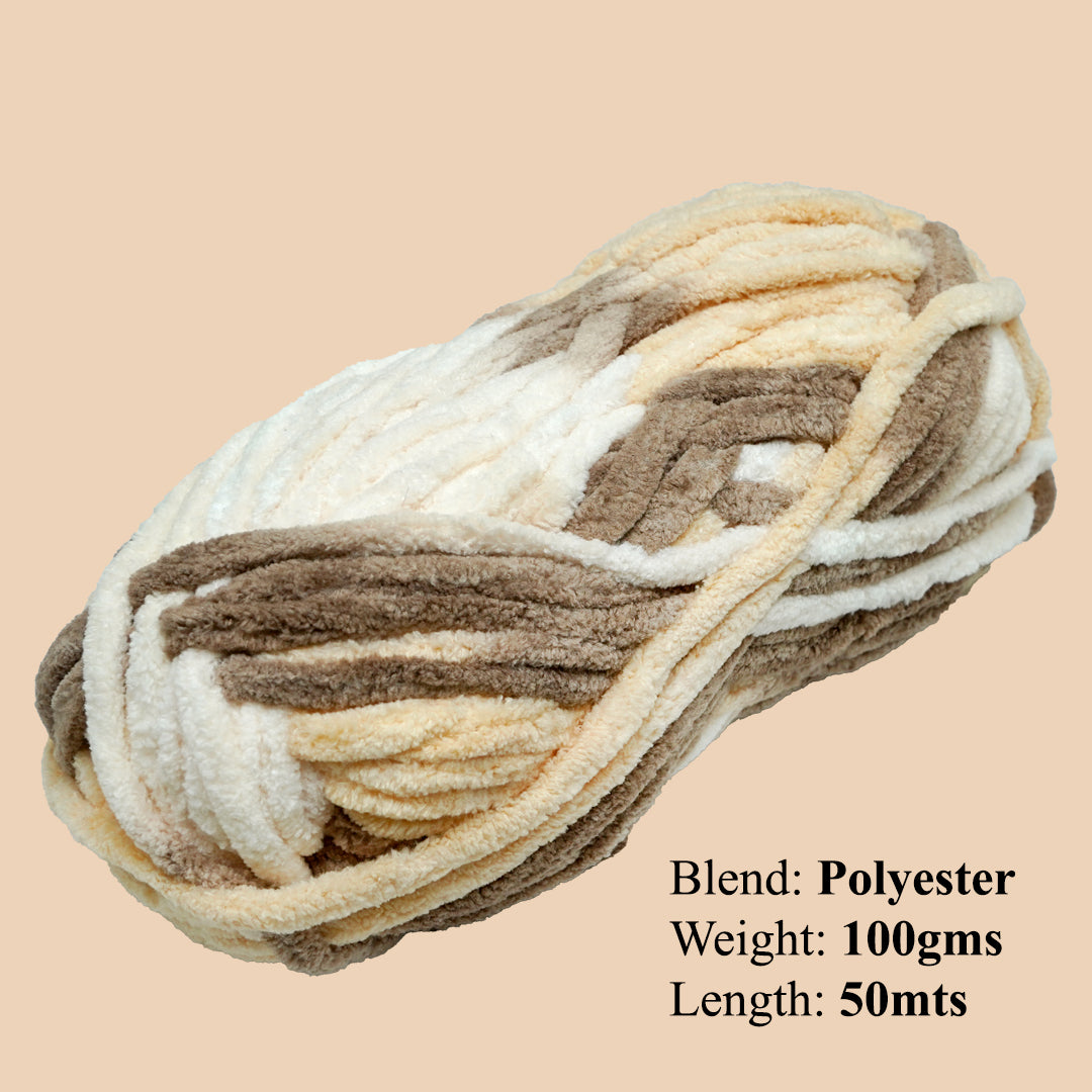 Snuggly Blanket Knitting/Crochet Yarn 100% Polyester Coral Sky Multi Colour 50m 100g