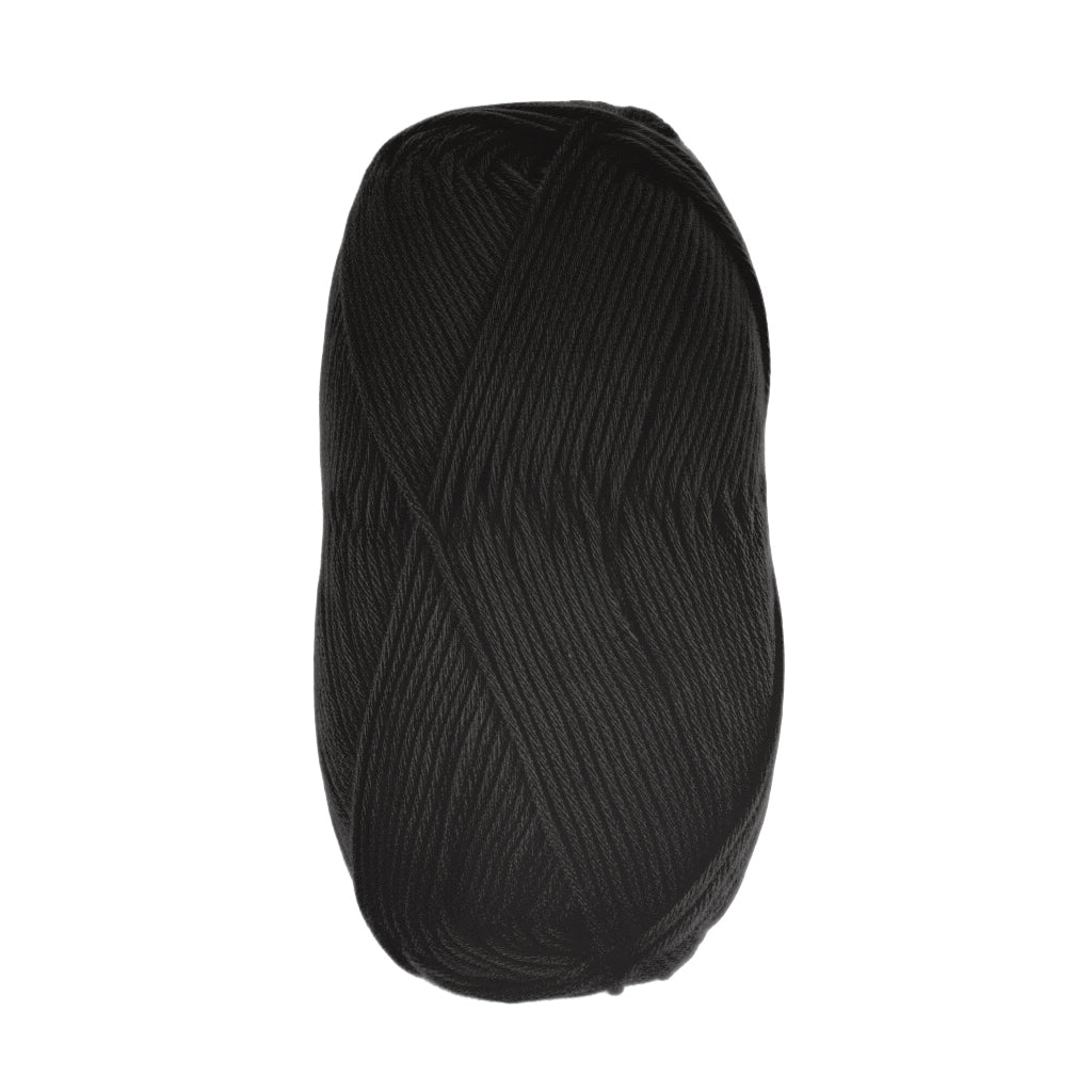 Cotton Comfy Knitting/Crochet Yarn 100% Cotton Jet Black 169m 100g