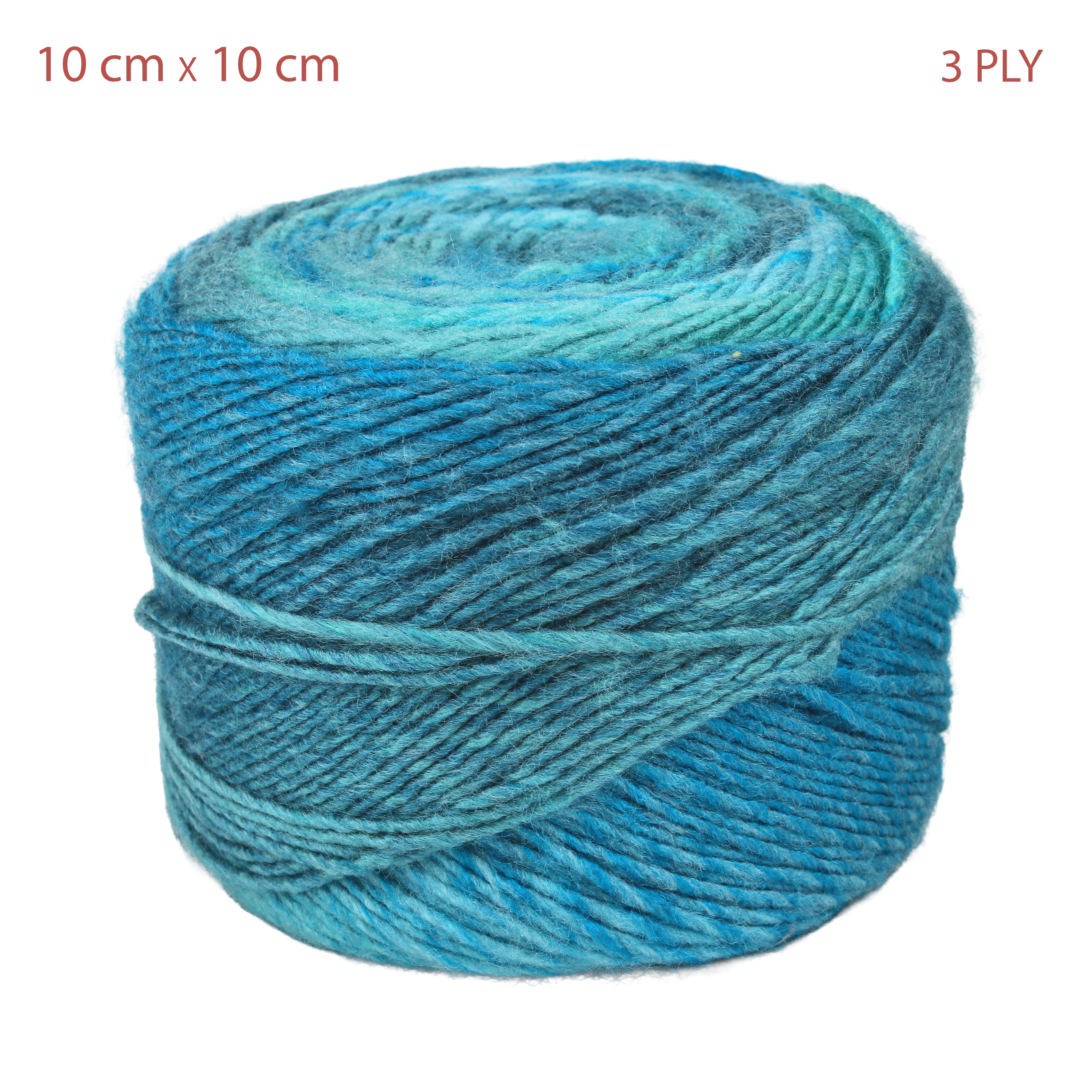 Colour Fusion Knitting/Crochet Yarn 100% Acrylic Blue Wave 290m 100g