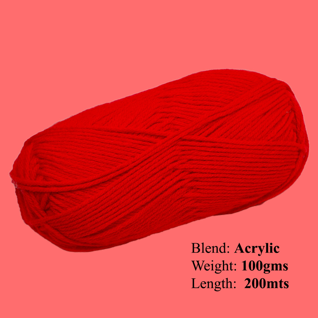 Snuggly Blanket Knitting/Crochet Yarn 100% Acrylic Red 200m 100g