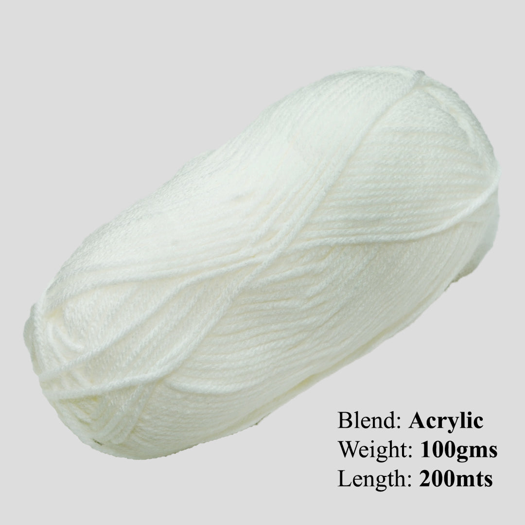 Snuggly Blanket Knitting/Crochet Yarn 100% Acrylic Lurex - White 200m 100g