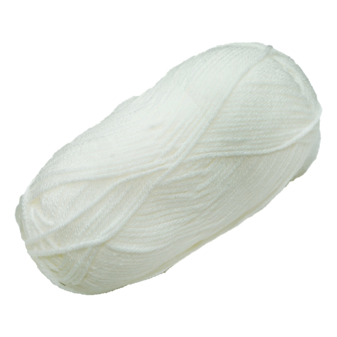 Snuggly Blanket Knitting/Crochet Yarn 100% Acrylic Lurex - White 200m 100g