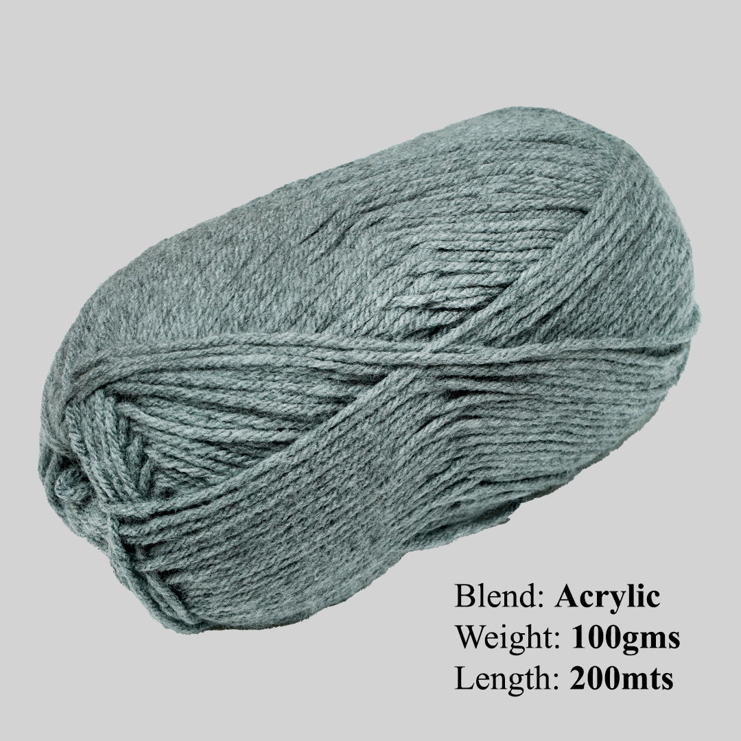Snuggly Blanket Knitting/Crochet Yarn 100% Acrylic Grey Melange 200m 100g