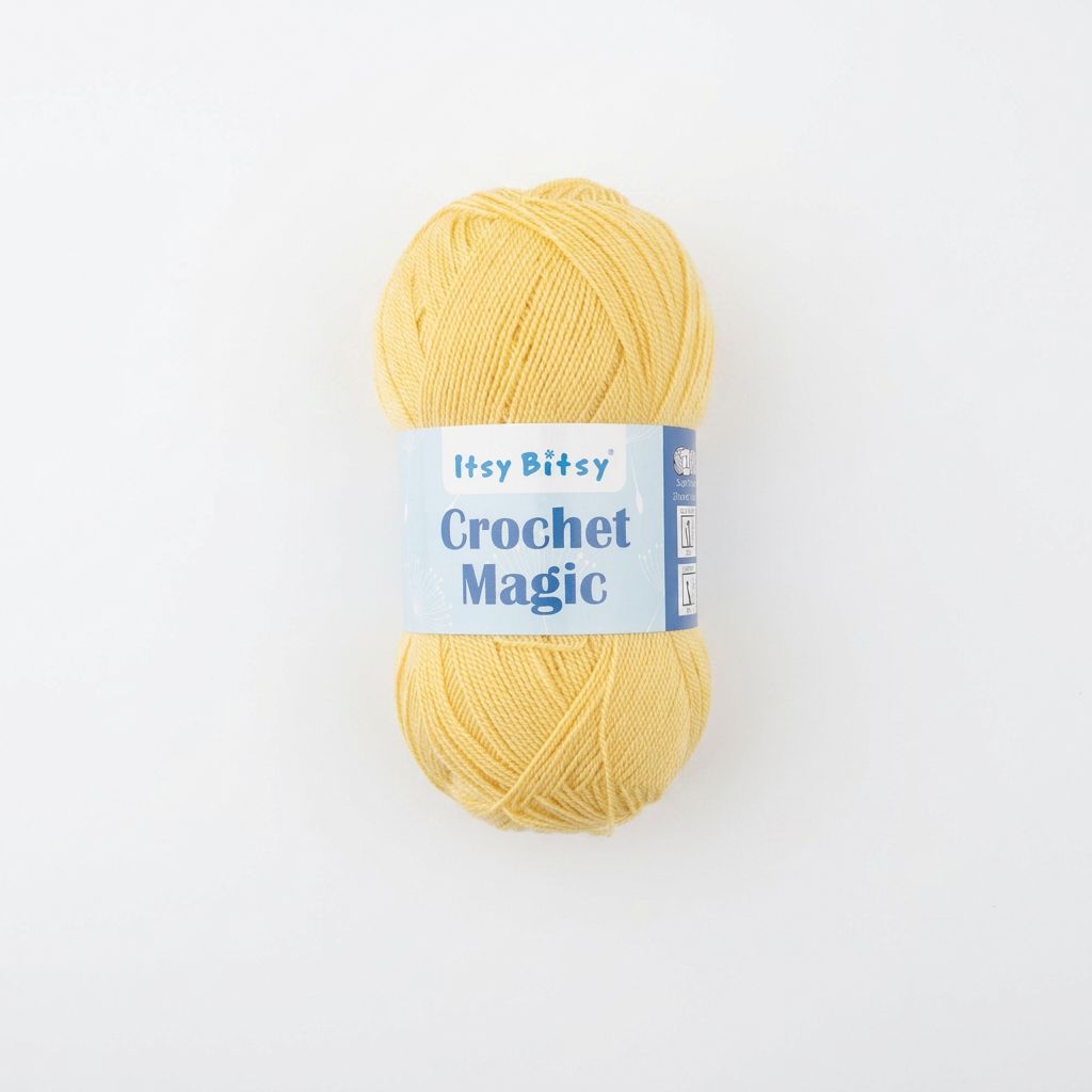 Crochet Magic Knitting/Crochet Yarn 100% Acrylic Lemon 400m 100g