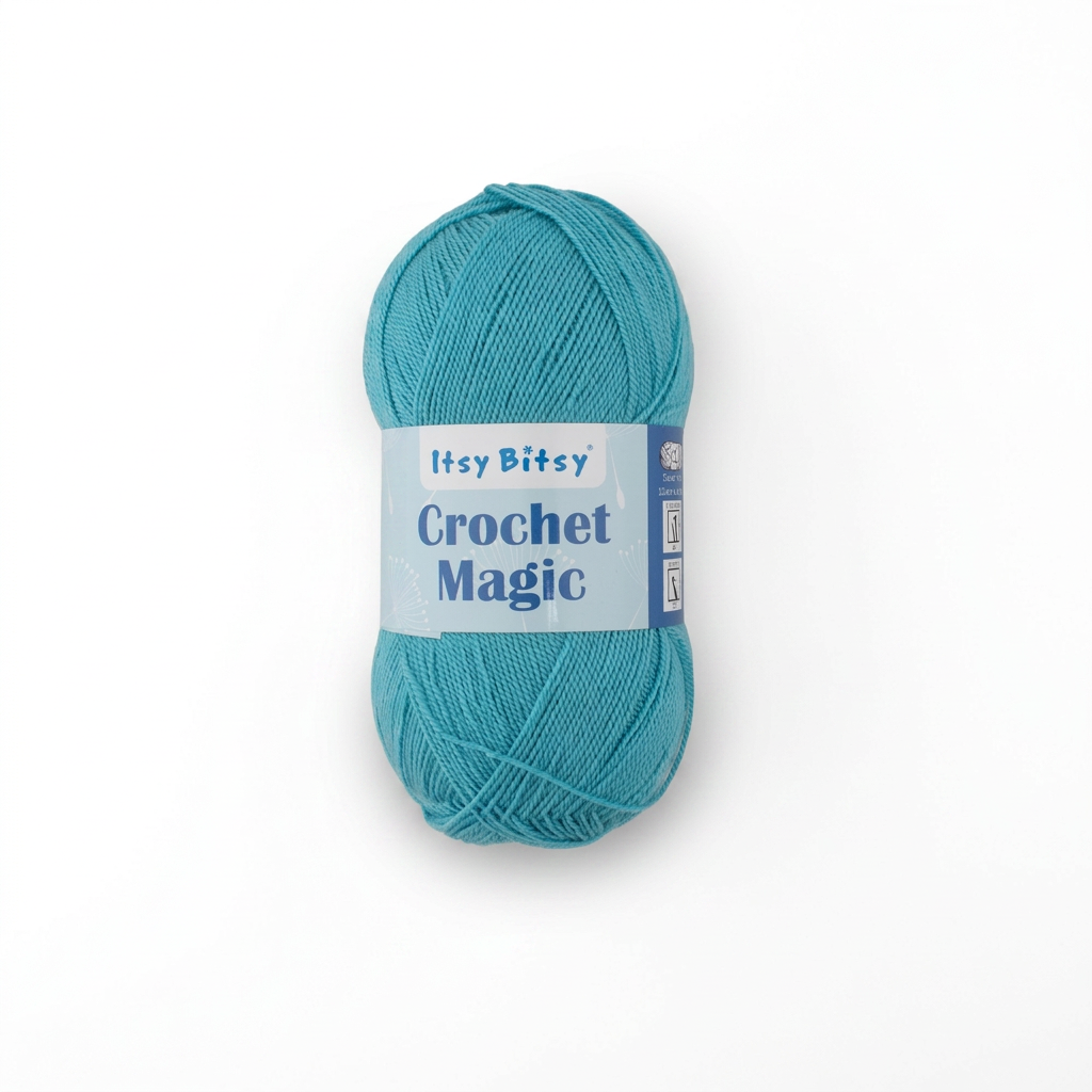 Crochet Magic Knitting/Crochet Yarn 100% Acrylic Ocean Blue 400m 100g