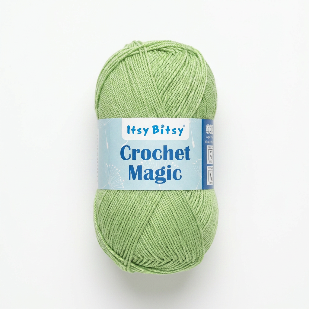 Crochet Magic Knitting/Crochet Yarn 100% Acrylic Spring Green 400m 100g