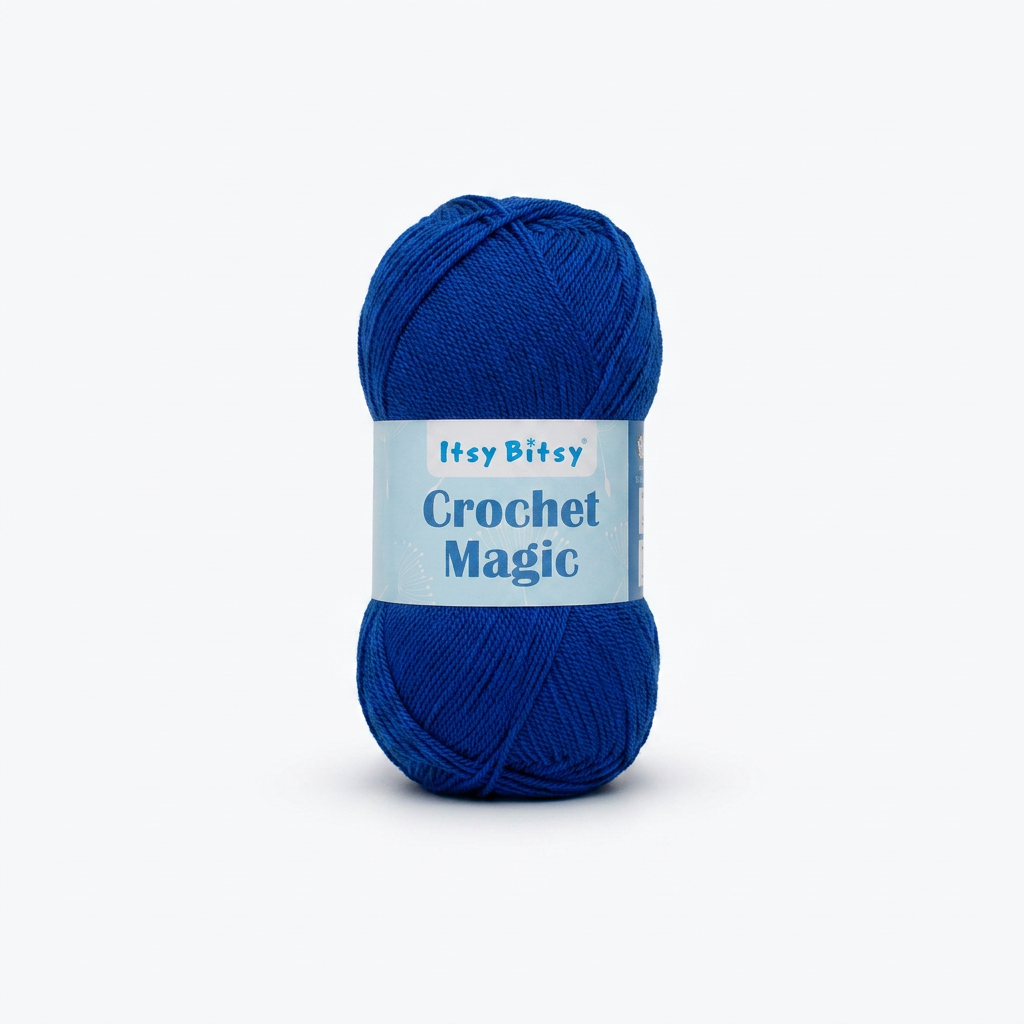 Crochet Magic Knitting/Crochet Yarn 100% Acrylic Royal Blue 400m 100g