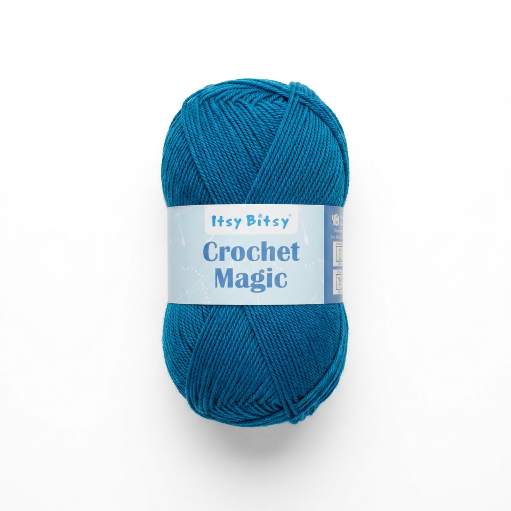 Crochet Magic Knitting/Crochet Yarn 100% Acrylic Prussian Blue 400m 100g
