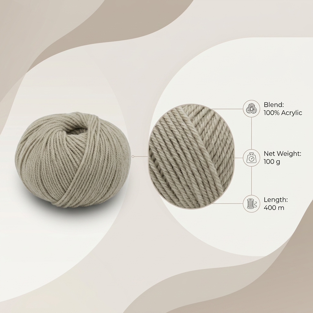 New Zealand Merino Knitting/Crochet Yarn 100% Merino Wool Sage Green 140m 50g