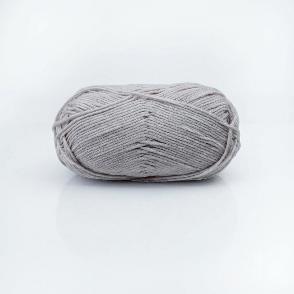 Pure Cotton Knitting/Crochet Yarn 100% Cotton Rhino Grey 130m 50g