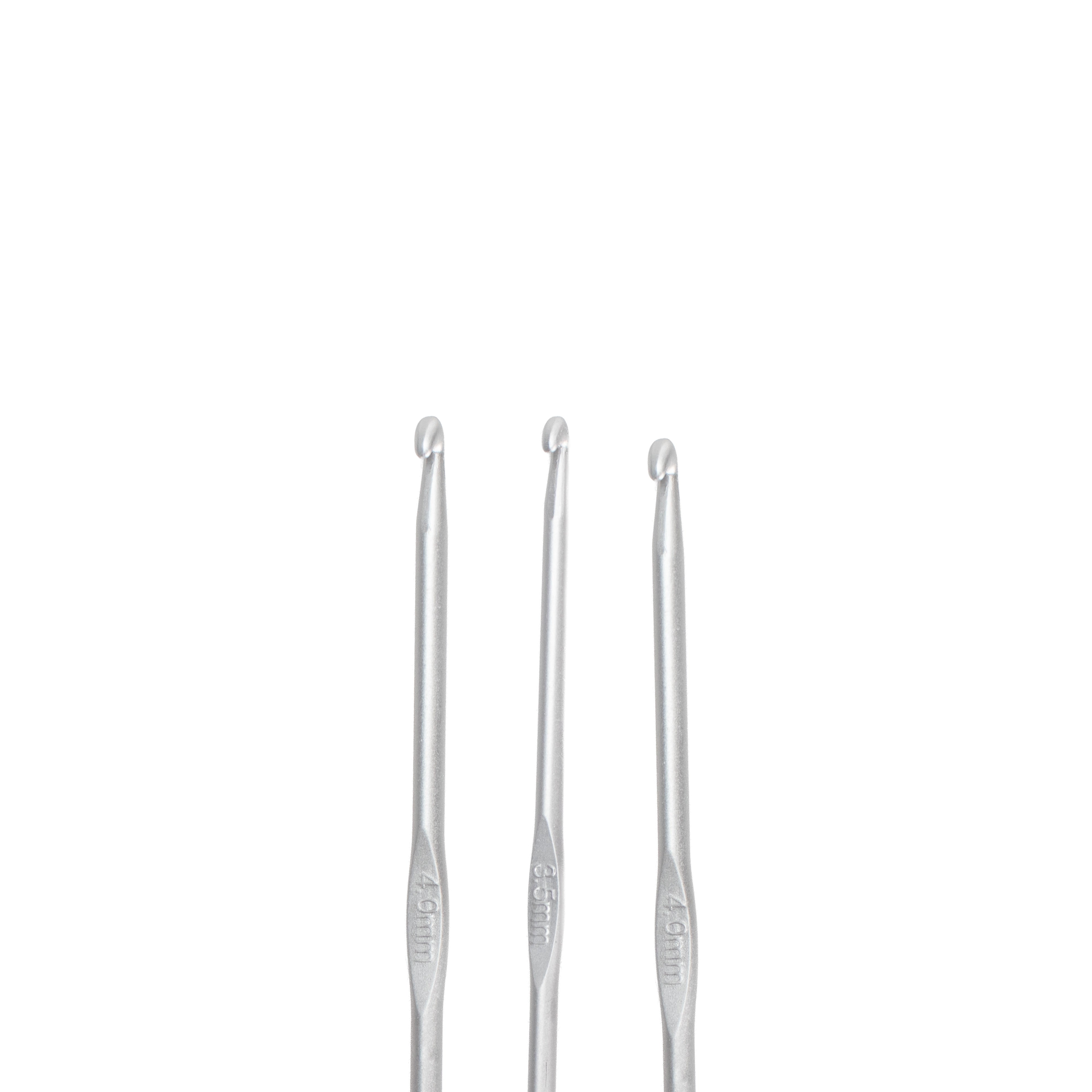 Aluminium Crochet Hook 3, 3.5, 4mm X 15cm 3pc Blister