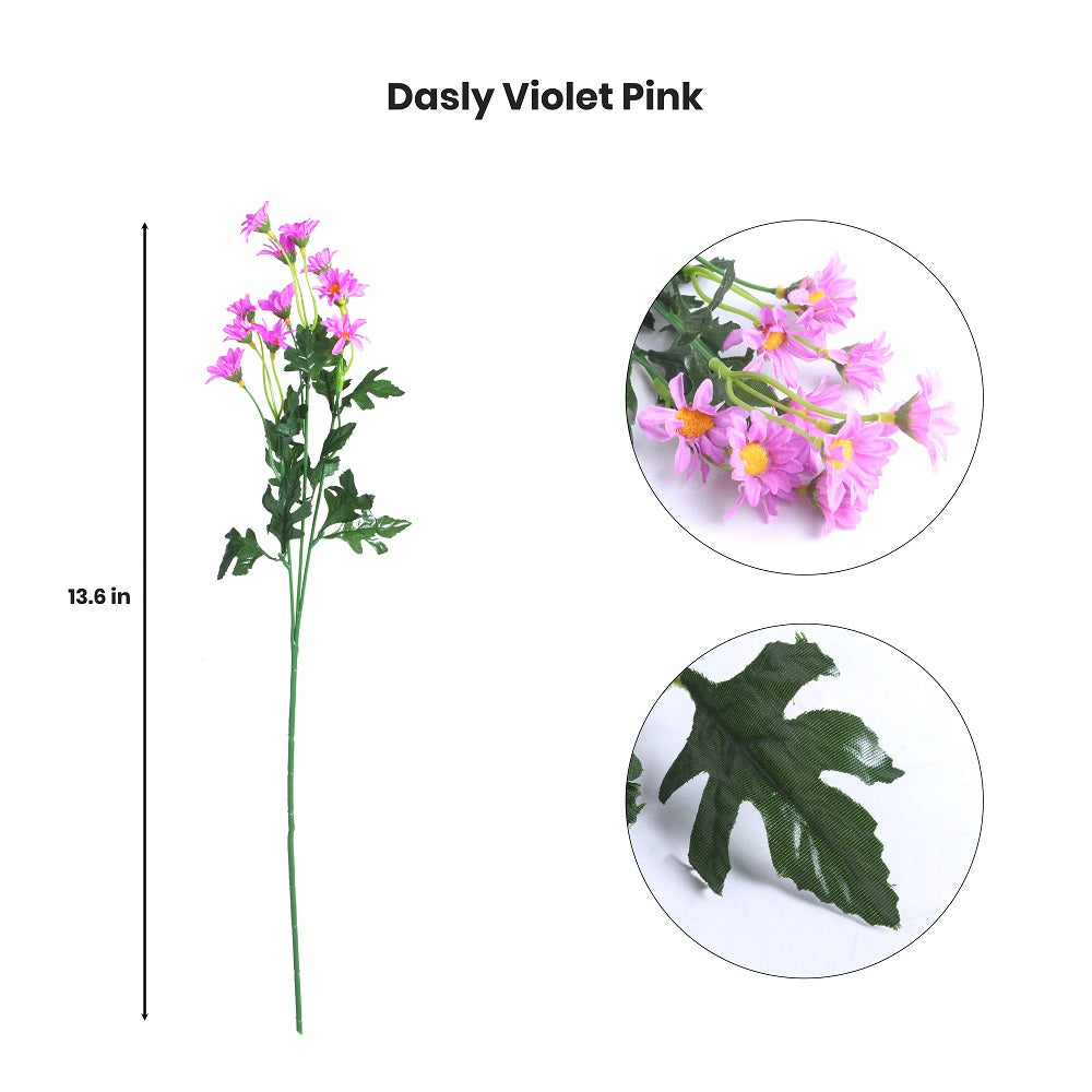 Artificial Flower Dasiy Violet Pink 13.5Inch