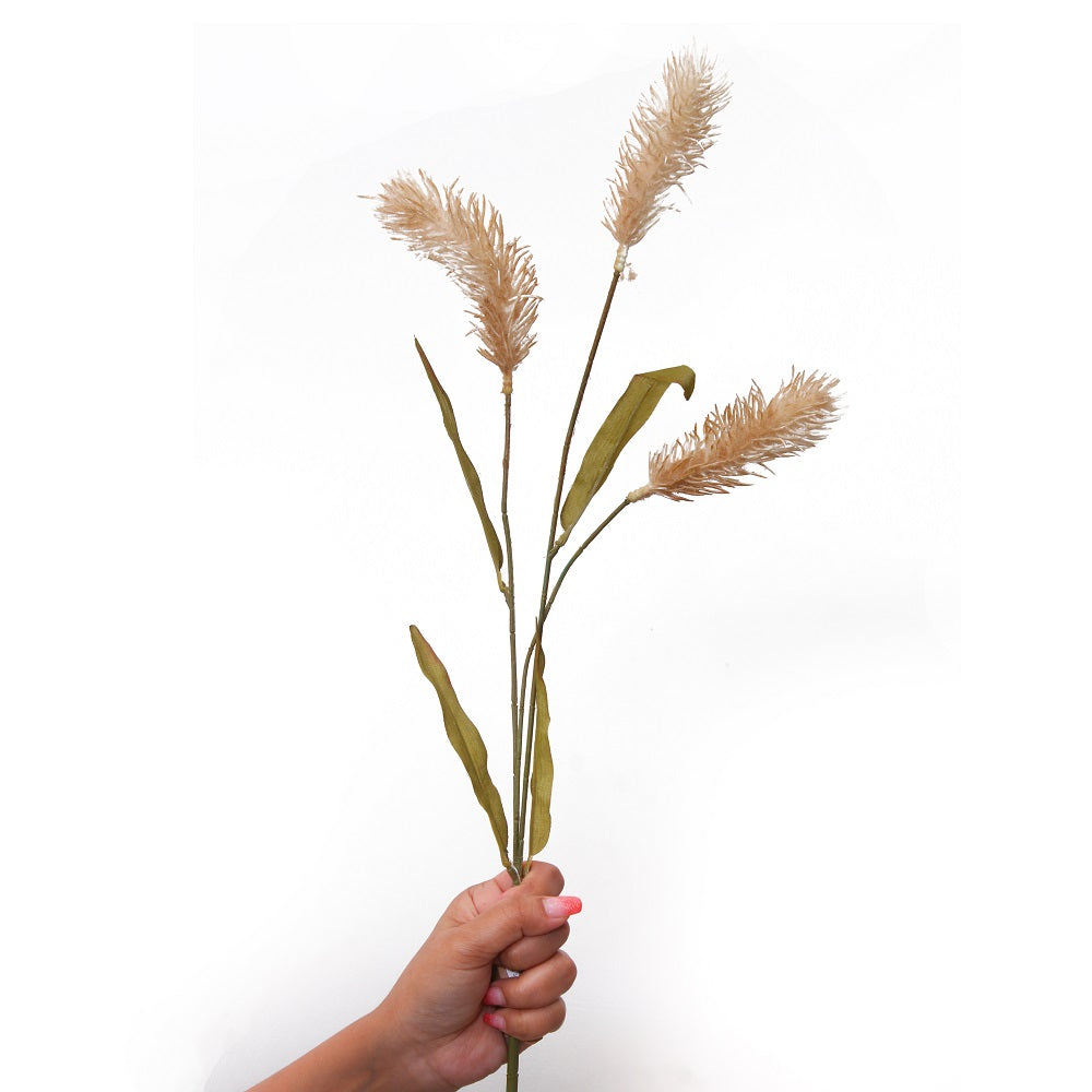 Artificial Flower Reed Grass Muted Yellow 22.5Inch