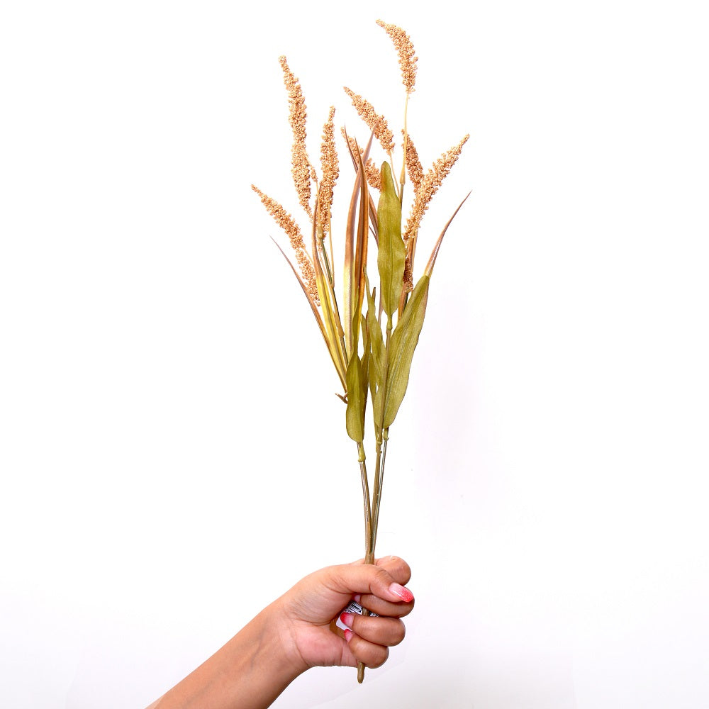 Artificial Flower Canary Grass Dry Brown 18Inch