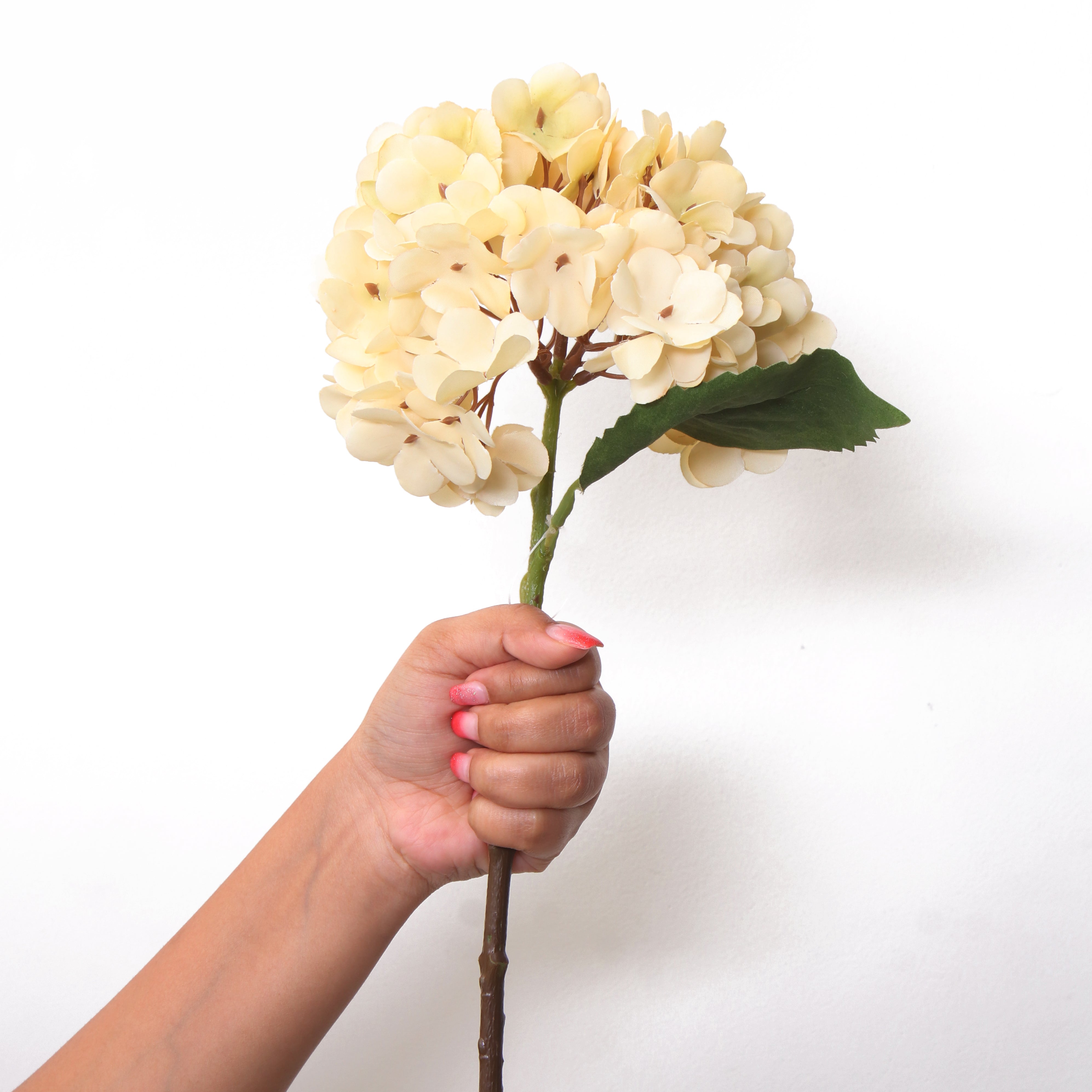 Artificial Flower Hydrangea Off White 14Inch