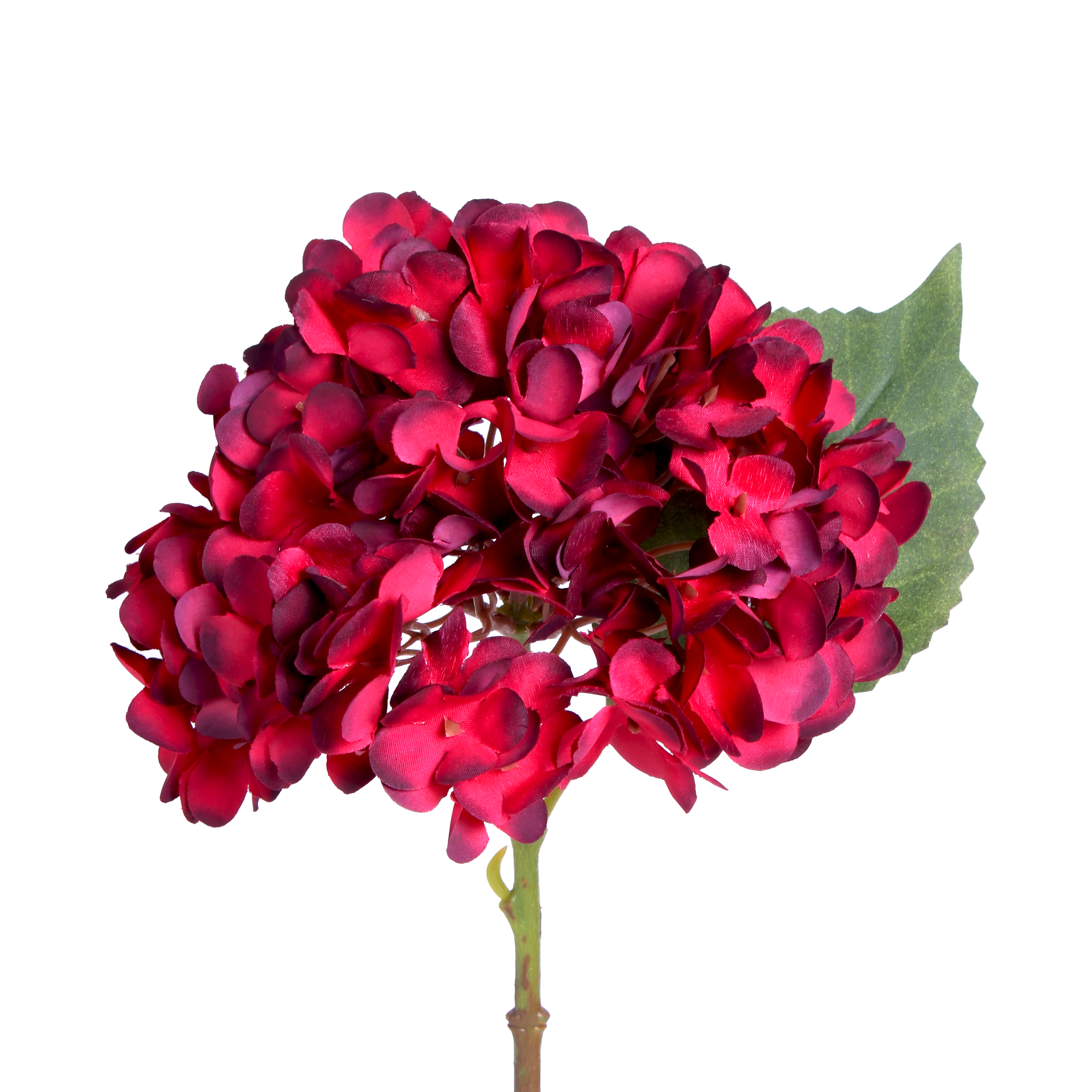 Artificial Flower Hydrangea Cherry Red 14Inch