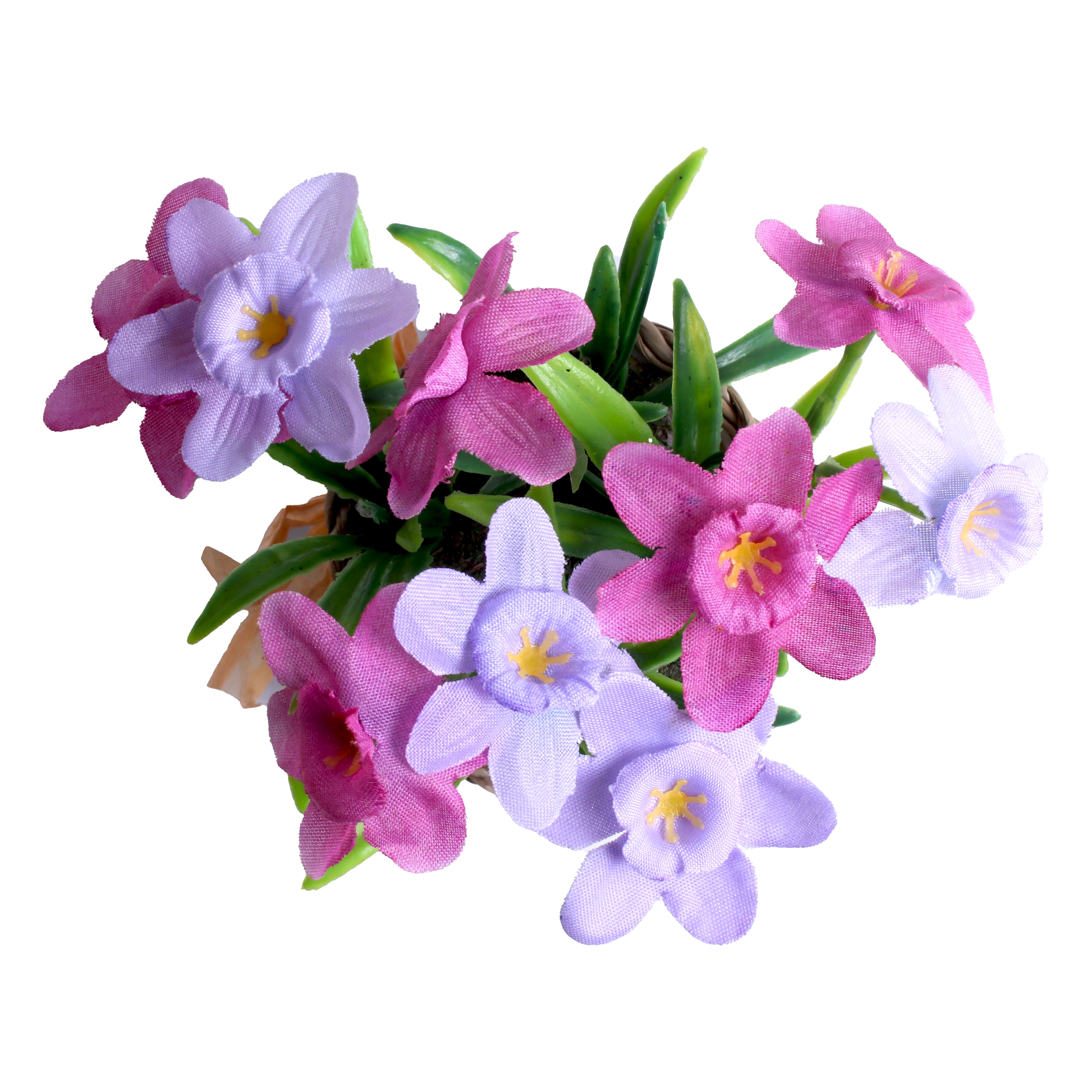 Artificial Flower Daffodil Basket Lilac Lavender 5Inch 1Pot