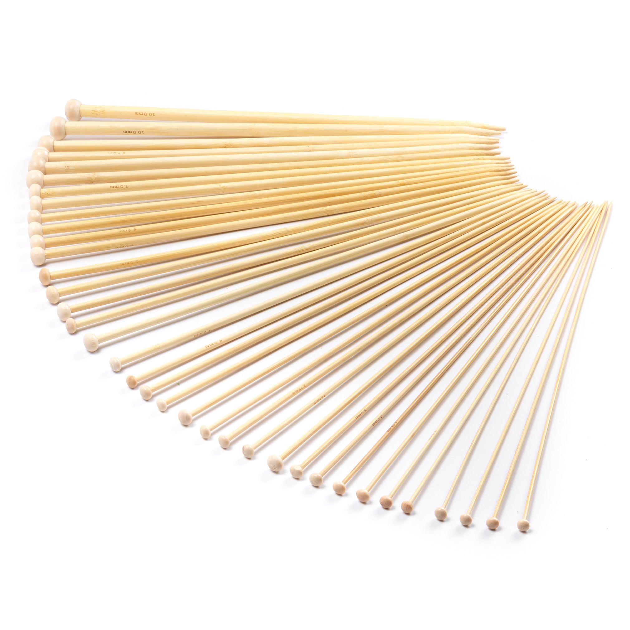 Bamboo Knitting Needles Natural 2mm X 35cm 2pc